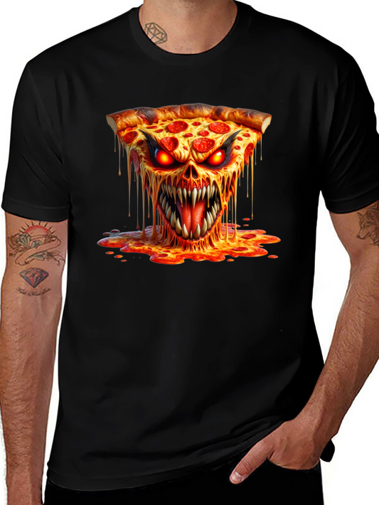 Pizza Monster Graphic T-Shirt - Unique Design