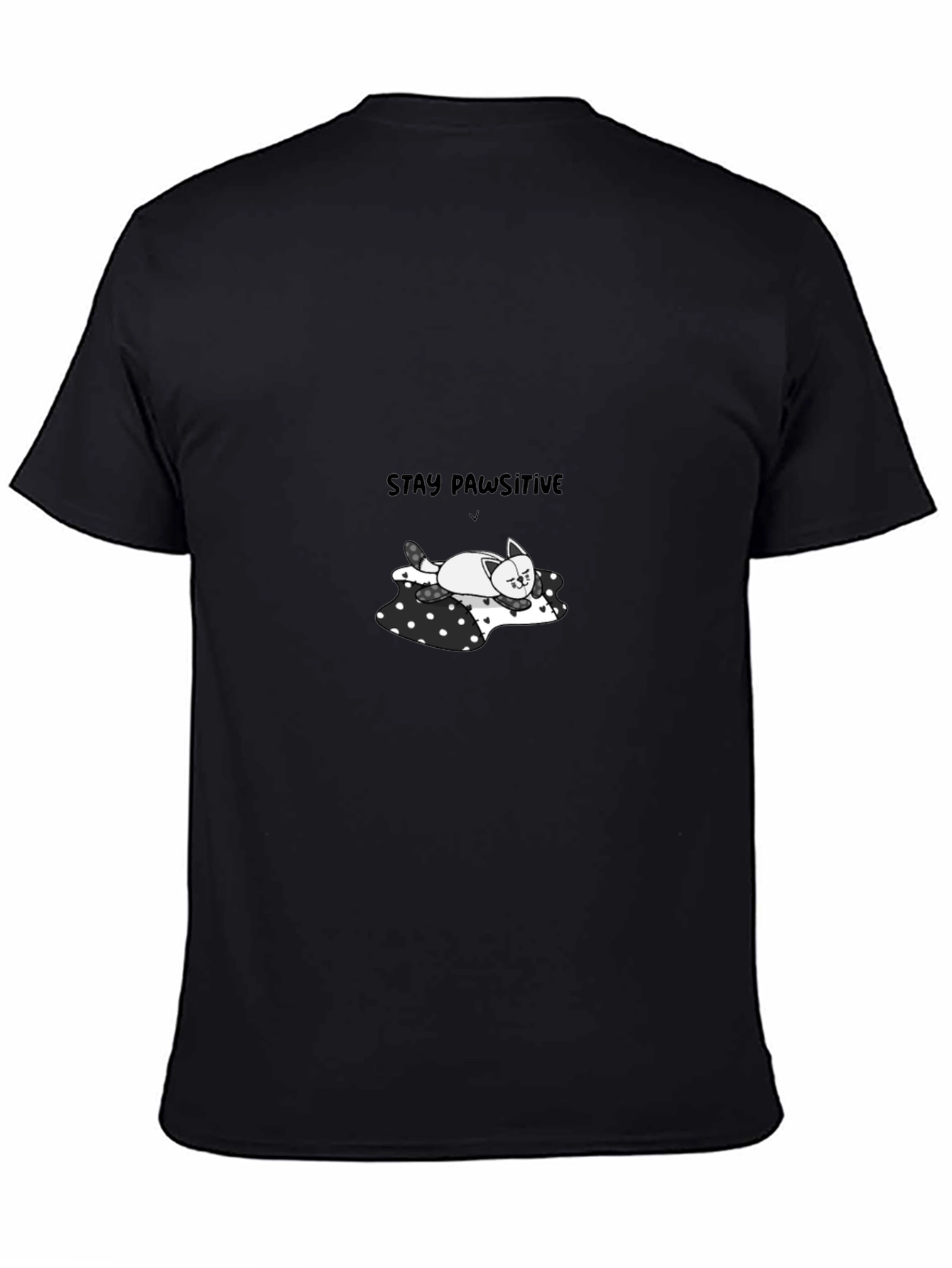Stay Pawsitive Tee - Cute Cat T-Shirt