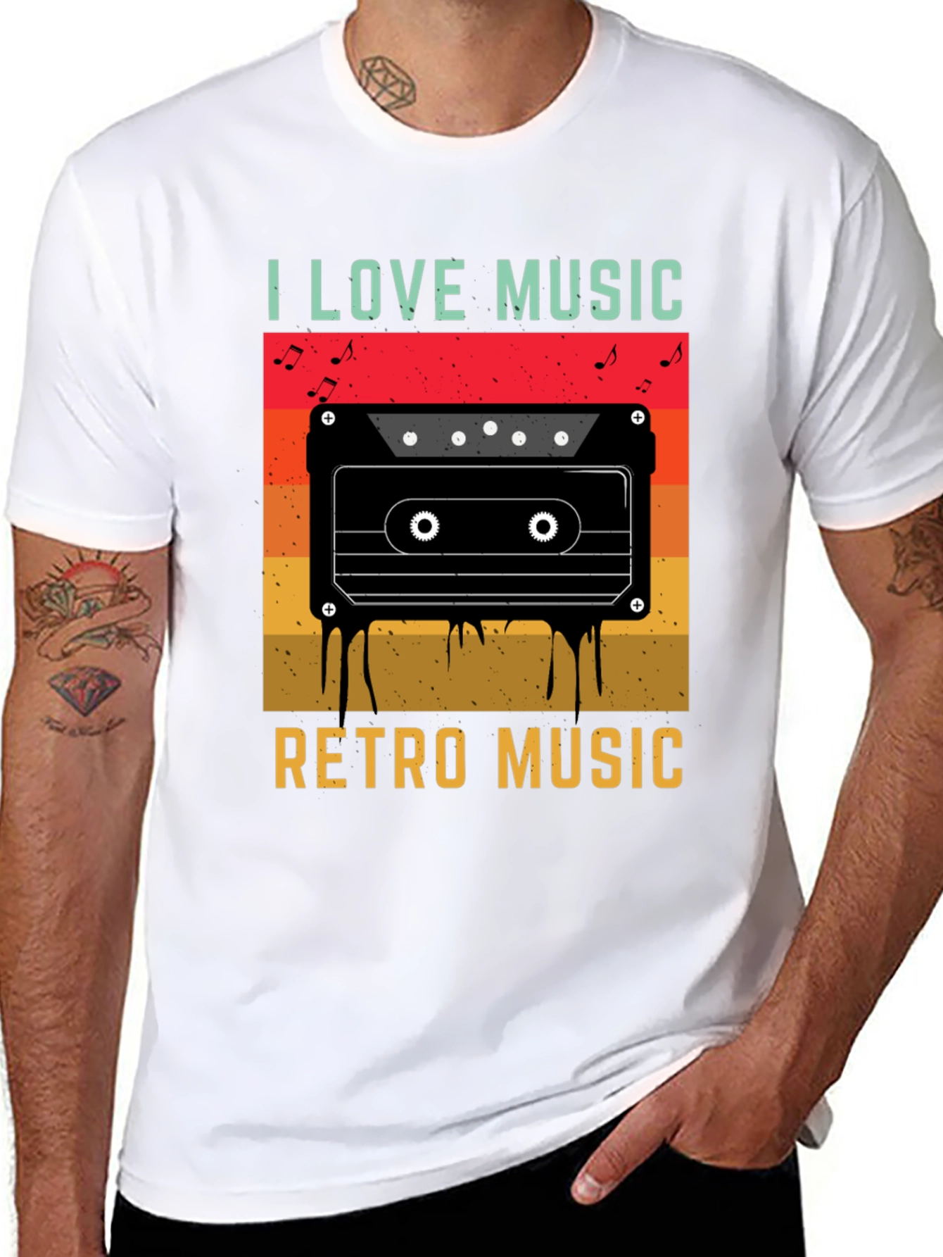I Love Music Retro Cassette T-Shirt