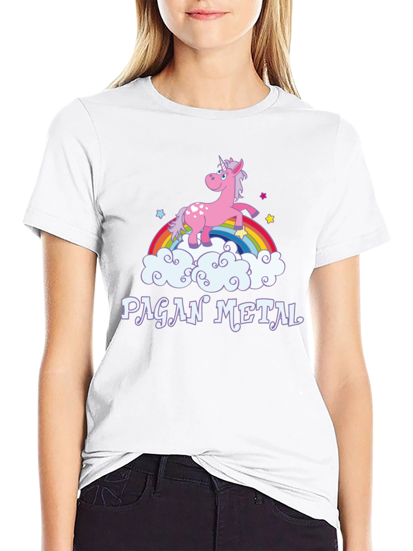 Pagan Metal Unicorn Rainbow T-Shirt