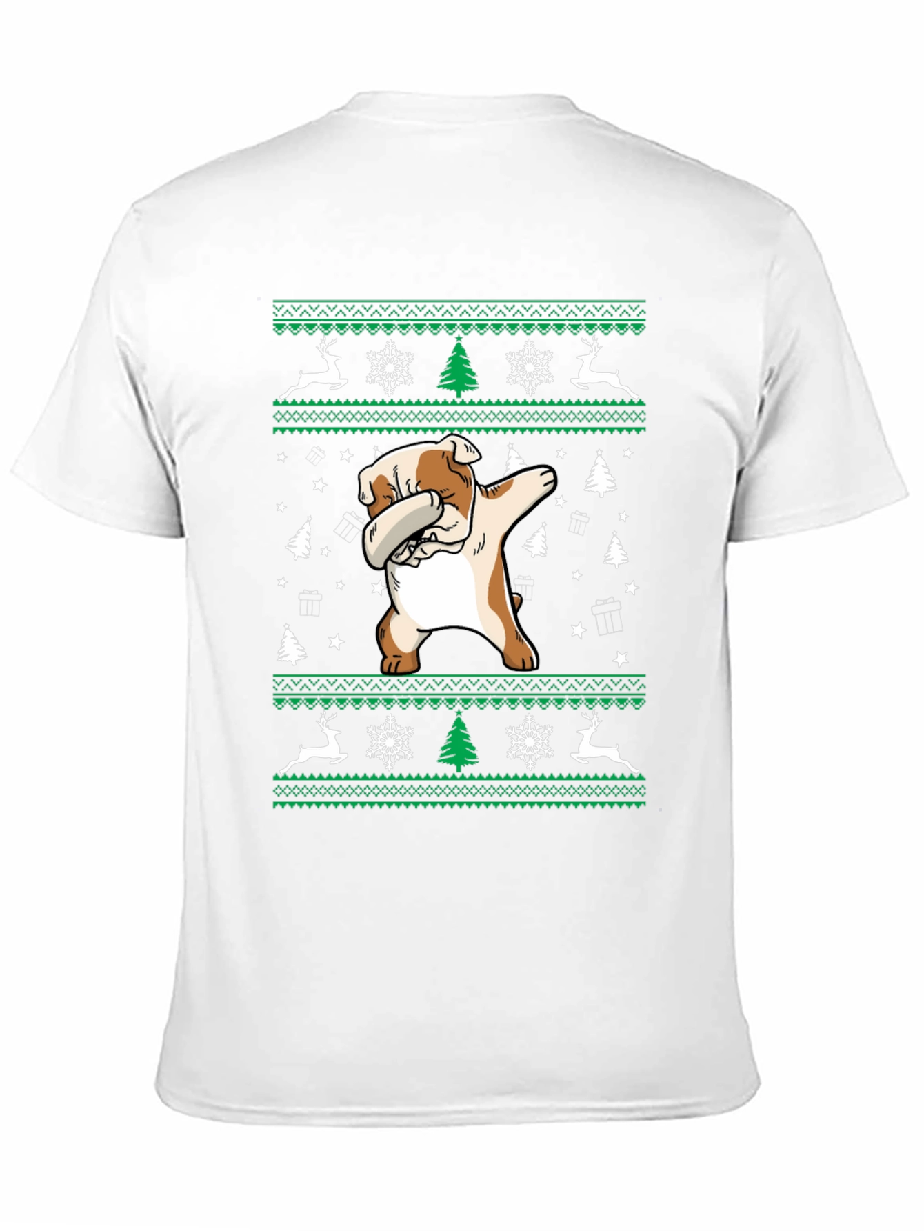 Dabbing Bulldog Christmas T-Shirt