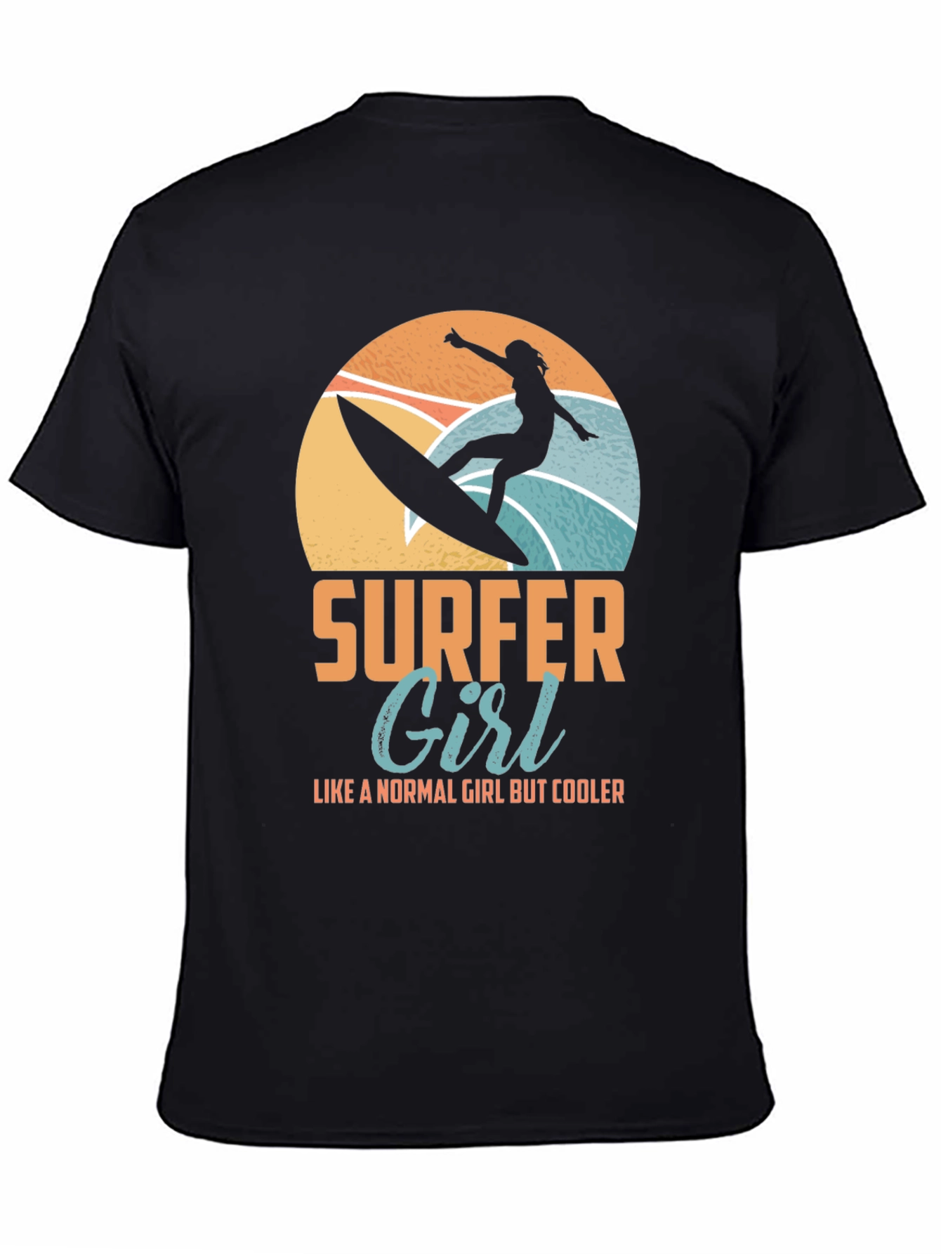 Surfer Girl Graphic Tee - Cool Beach Vibes