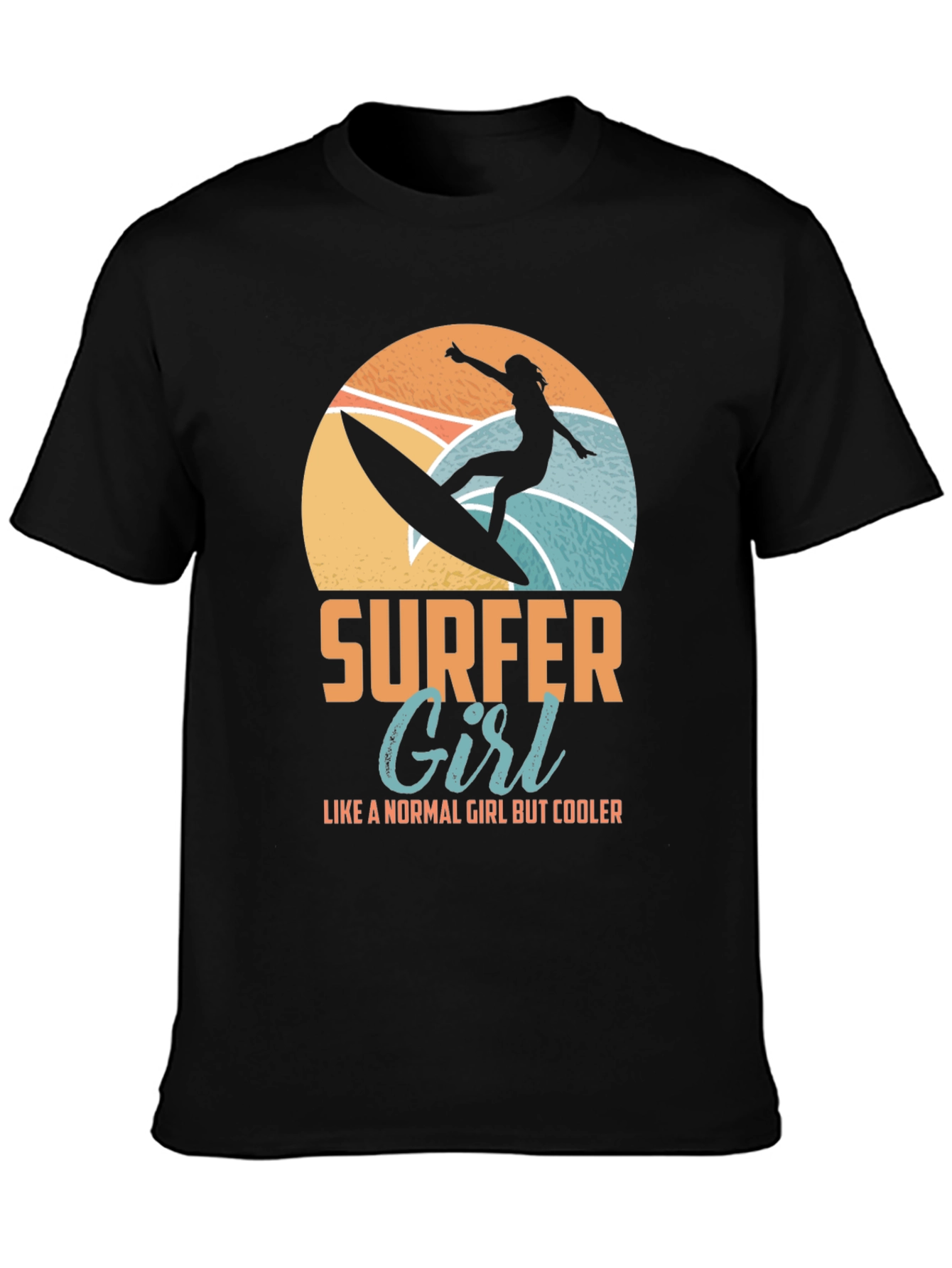 Surfer Girl Graphic Tee - Cool Beach Vibes