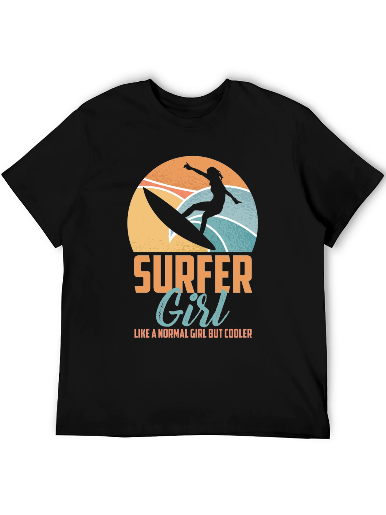 Surfer Girl Graphic Tee - Cool Beach Vibes