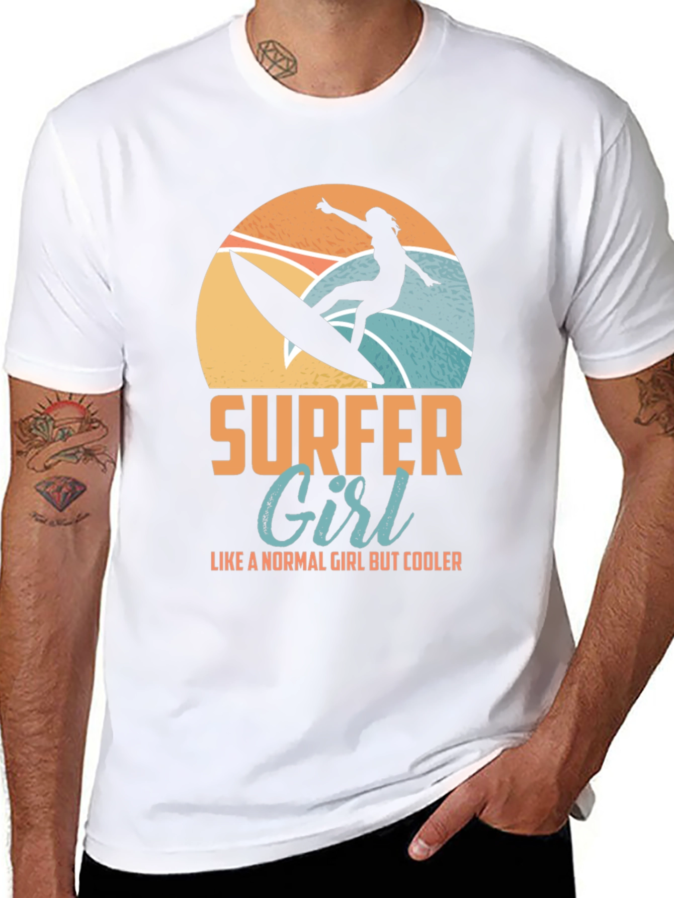 Surfer Girl Graphic Tee - Cool Beach Vibes