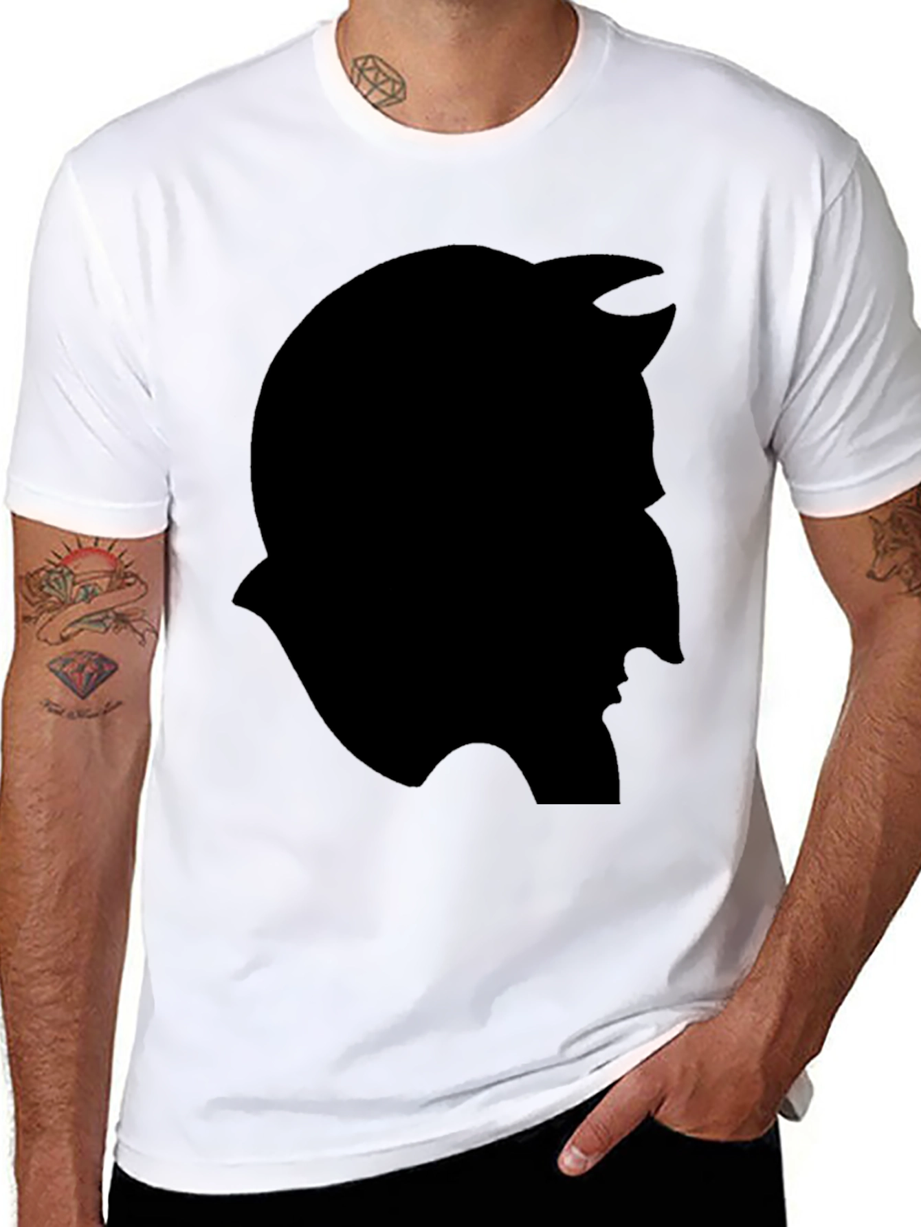 Silhouette Graphic T-Shirt - Mens Black Tee
