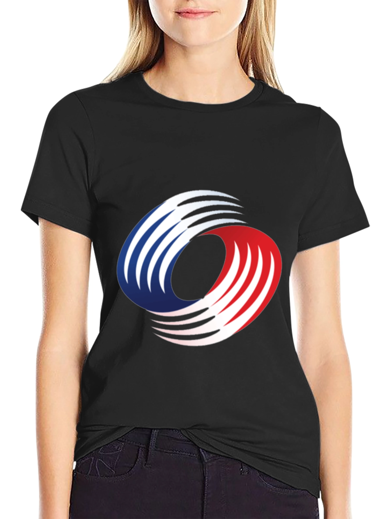 Abstract Graphic Tee - Red White & Blue