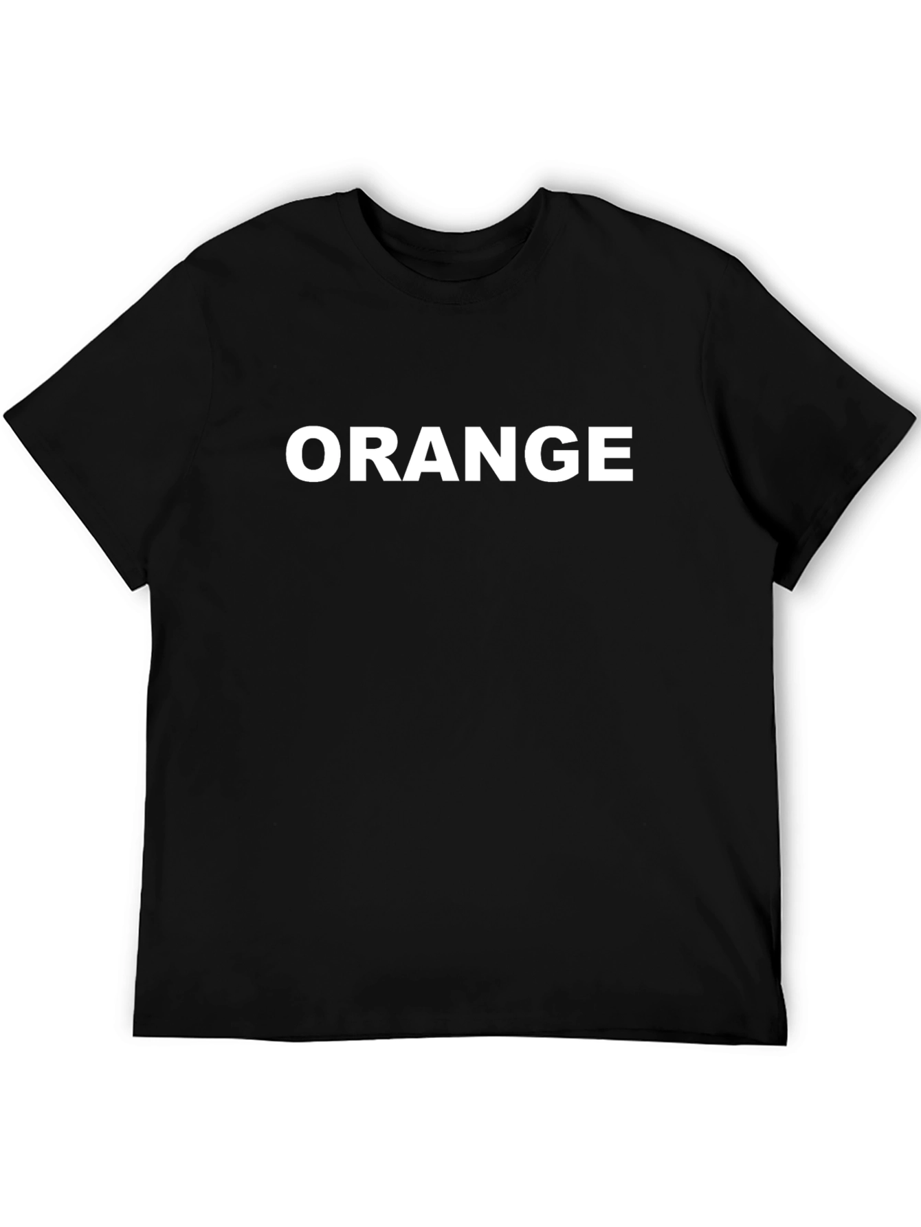 Black T-Shirt with ORANGE Text