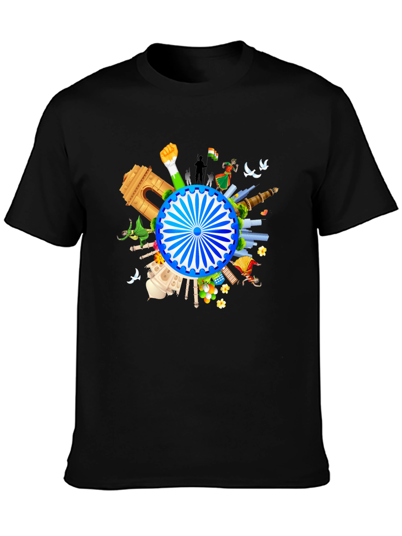 India Pride Black Graphic Tee