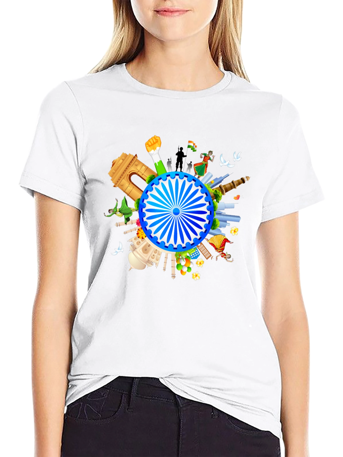 India Pride Black Graphic Tee