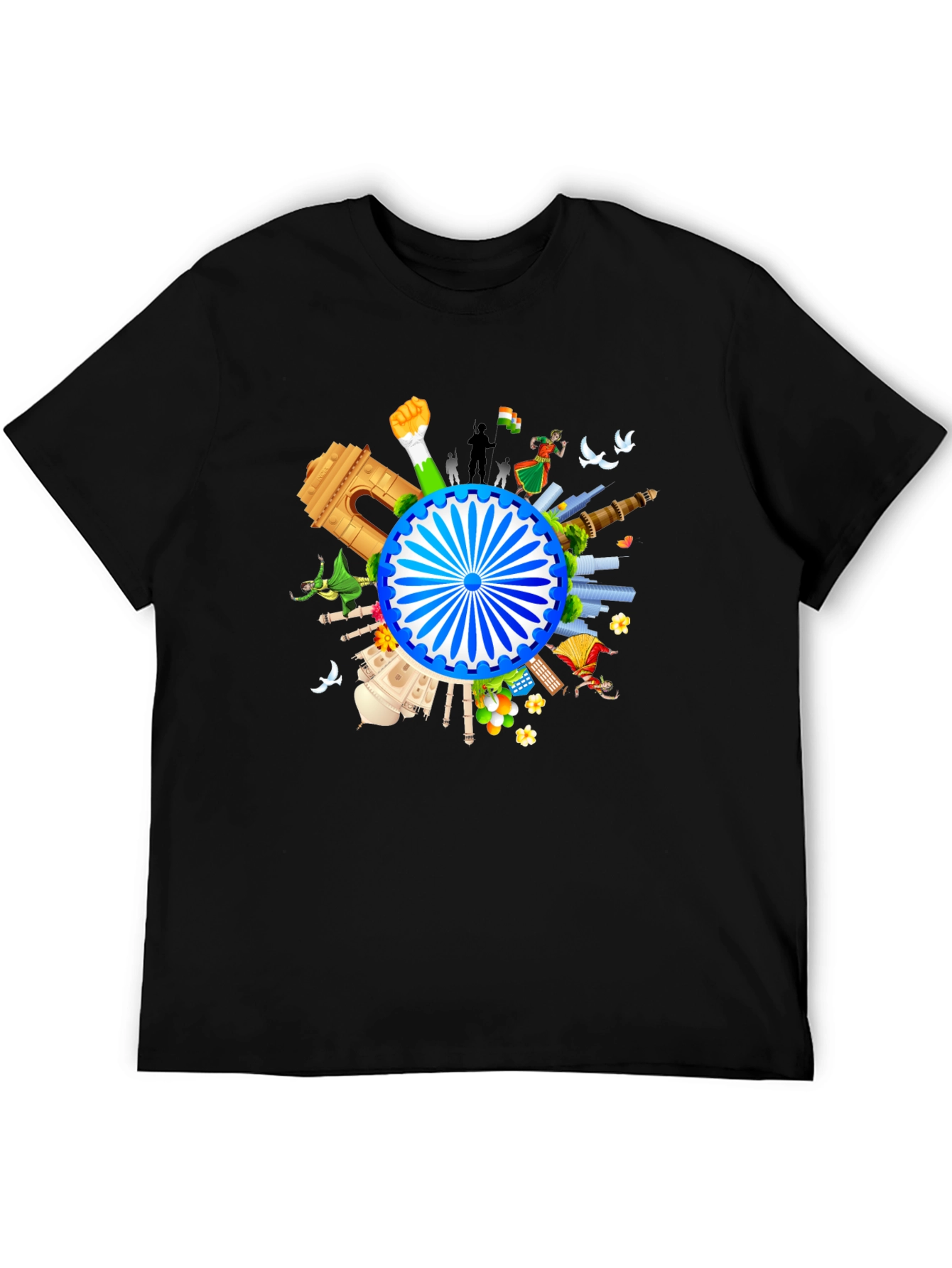 India Pride Black Graphic Tee