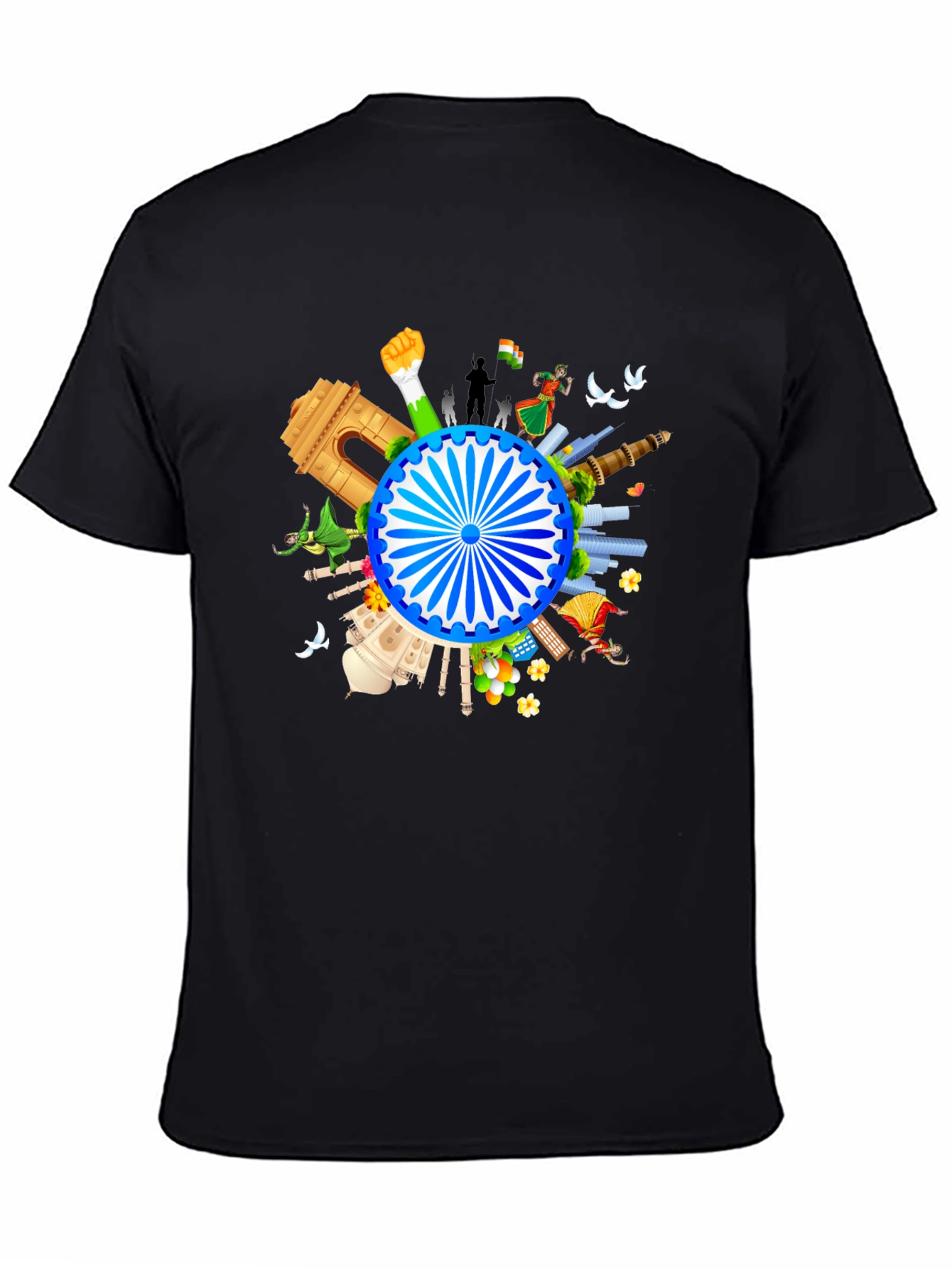 India Pride Black Graphic Tee