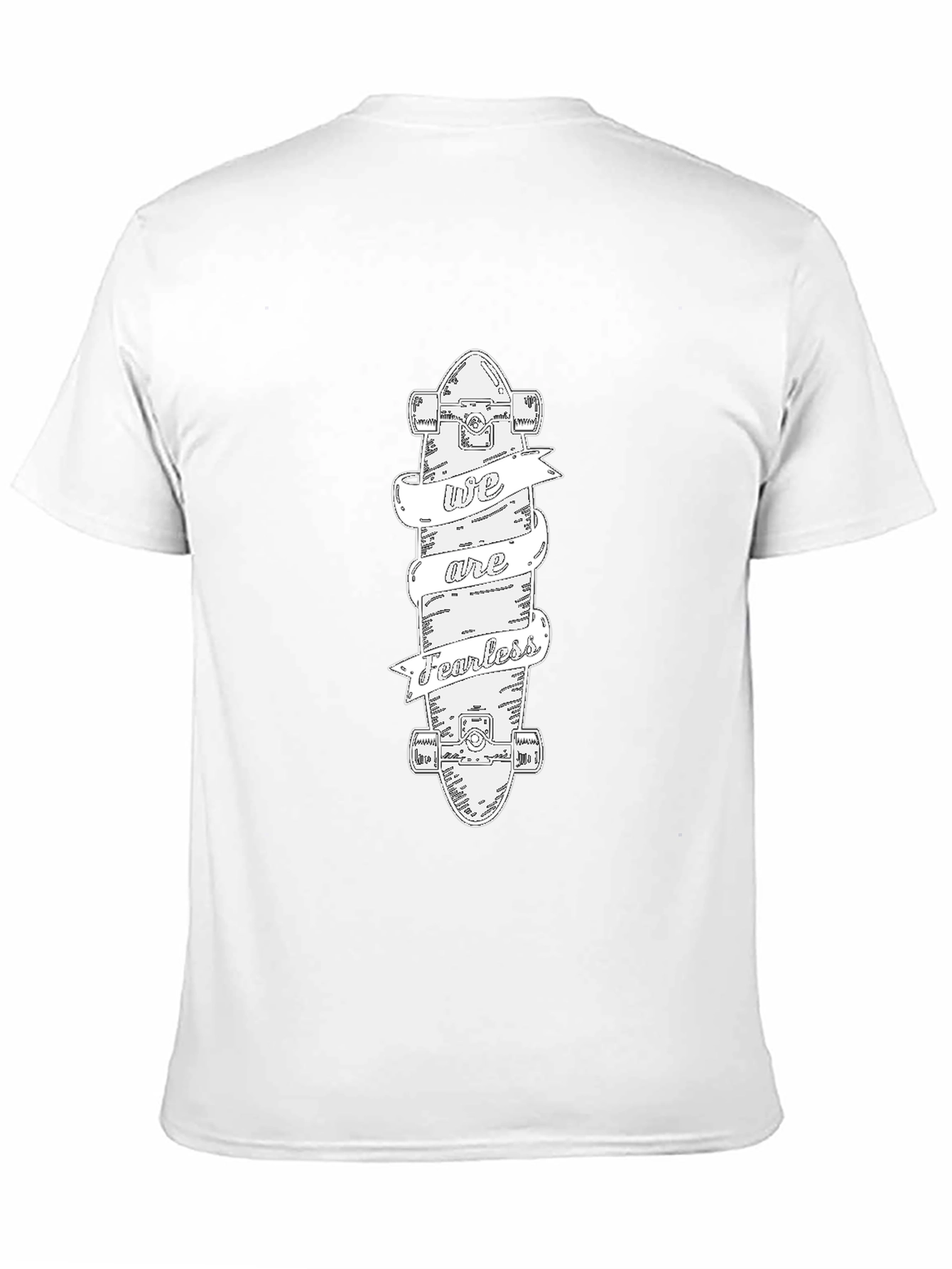 Fearless Skateboard Graphic Tee - Black Cotton T-Shirt