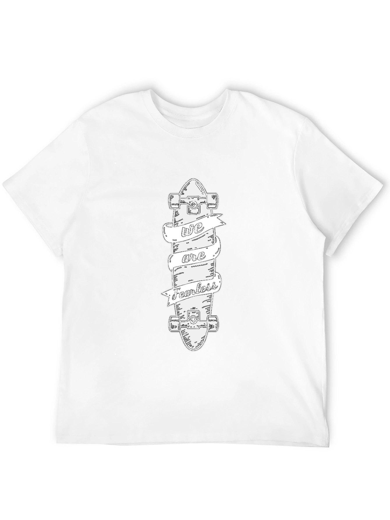 Fearless Skateboard Graphic Tee - Black Cotton T-Shirt