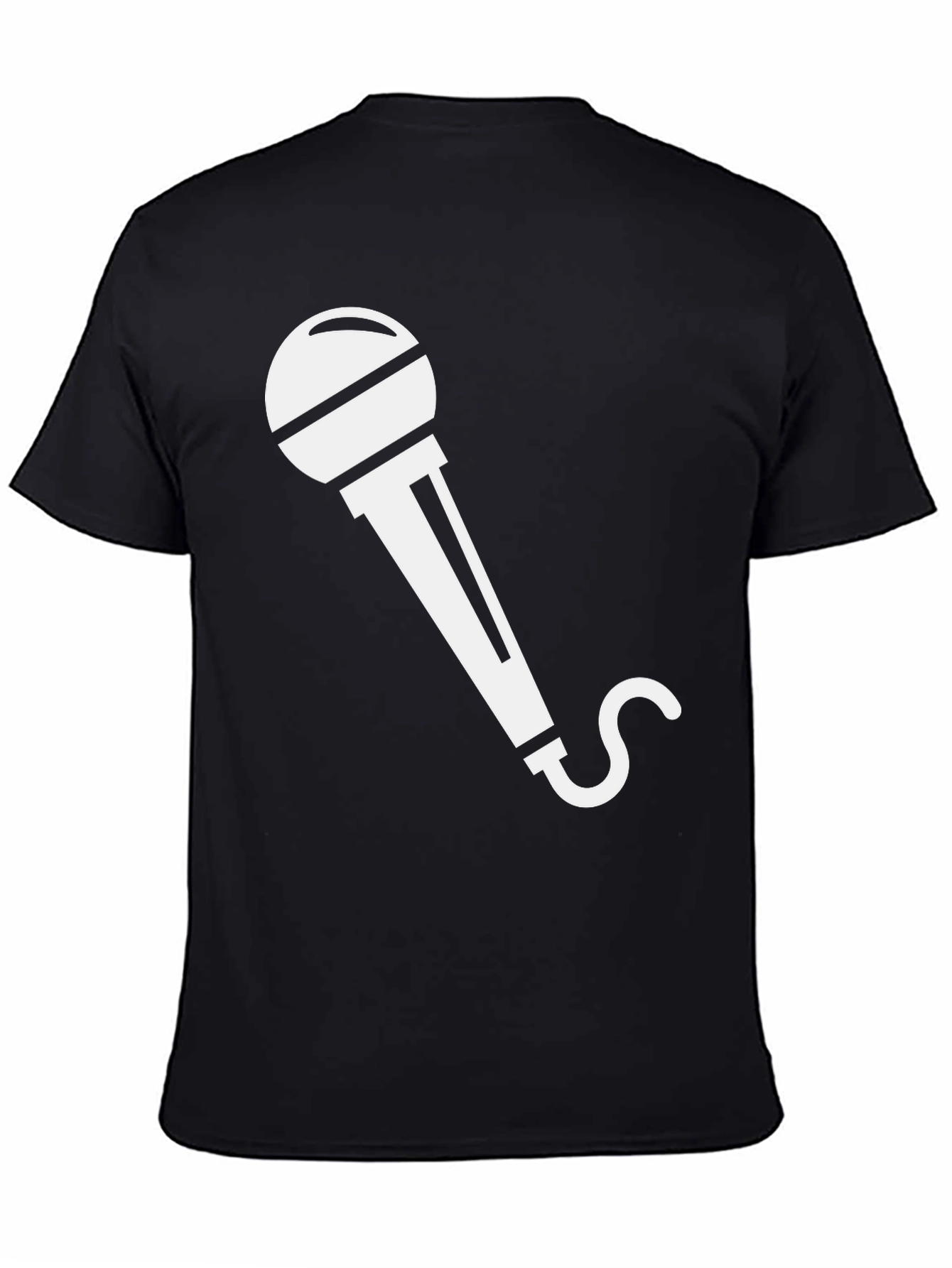Microphone Graphic Tee - Black
