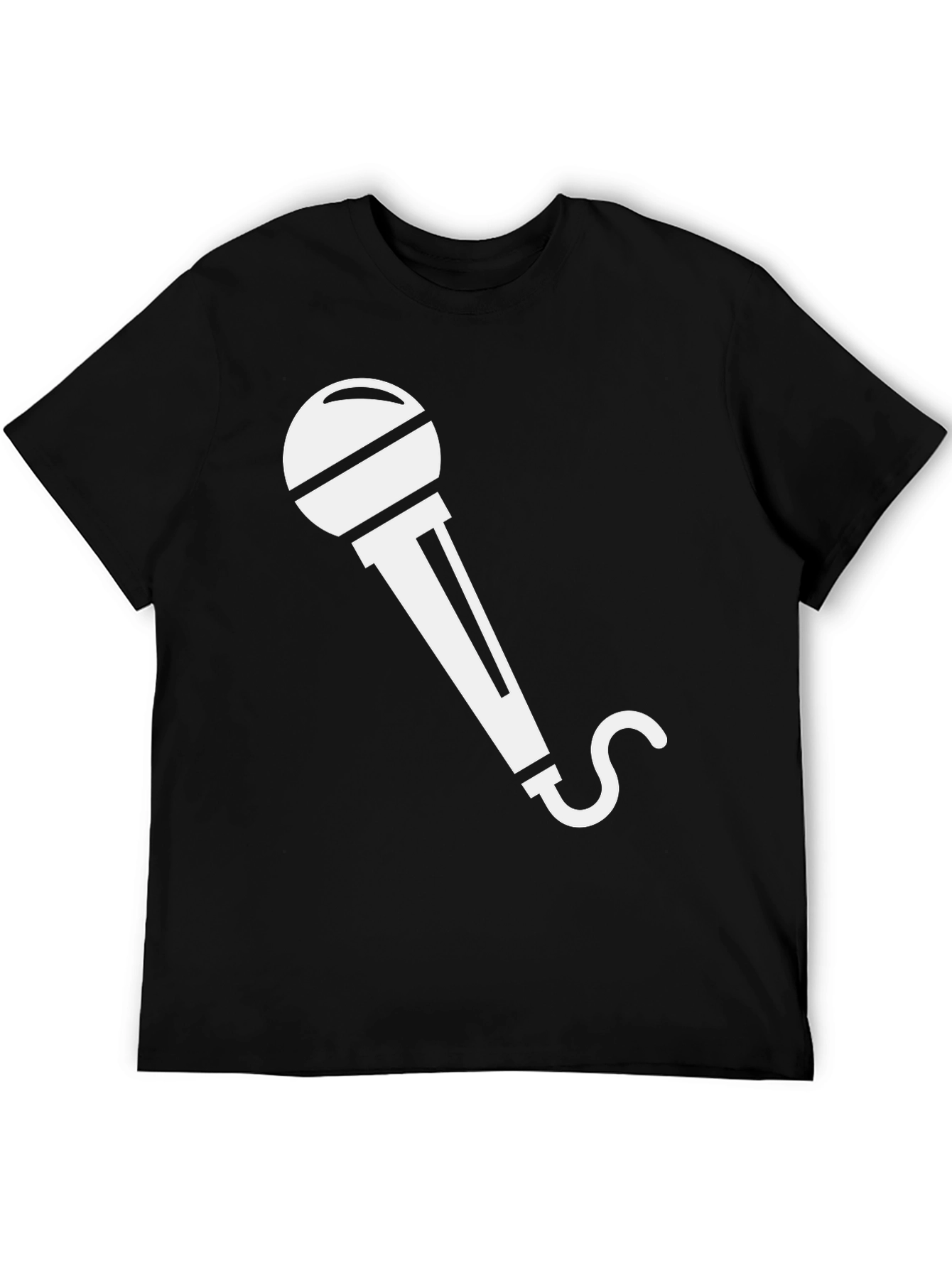 Microphone Graphic Tee - Black