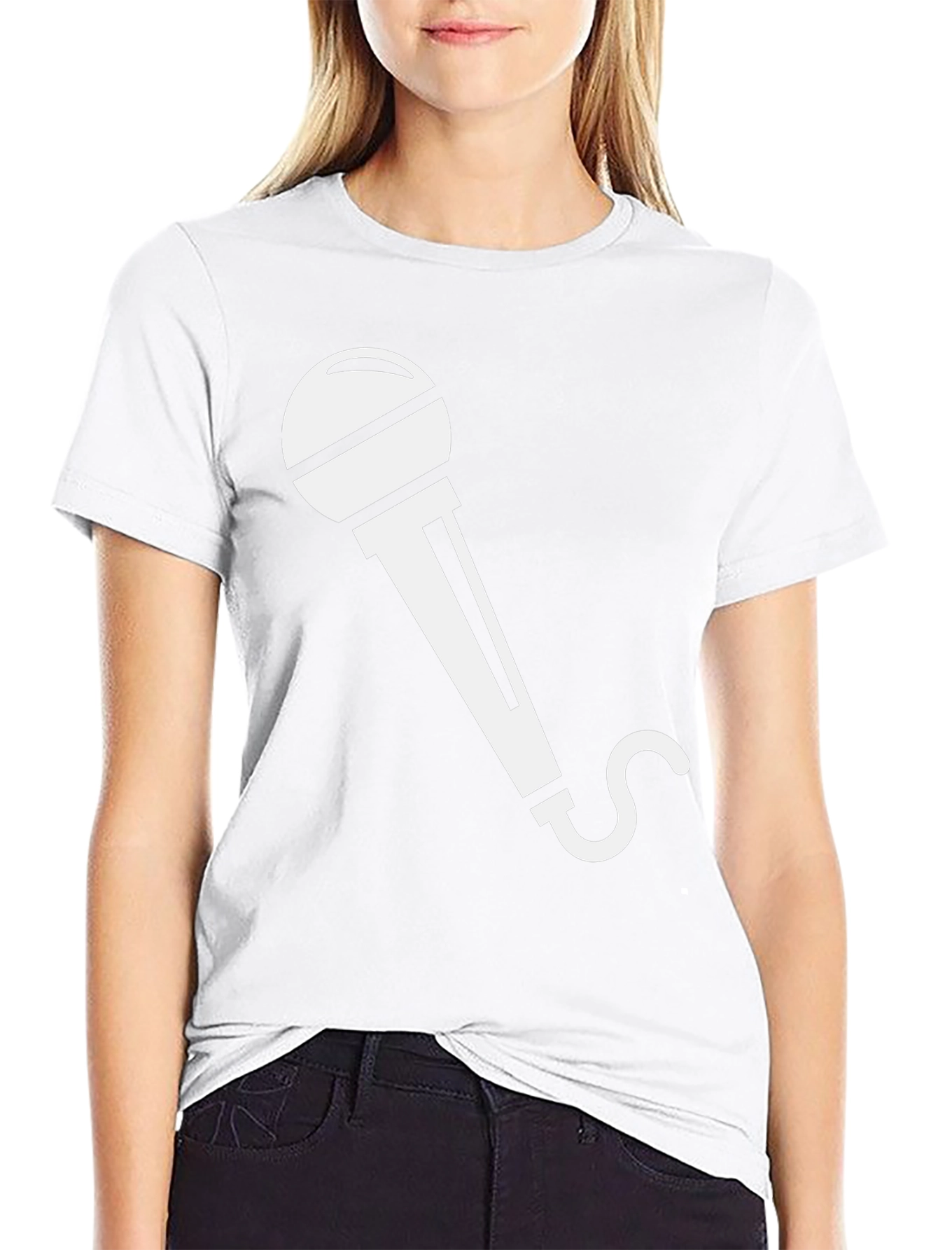 Microphone Graphic Tee - Black