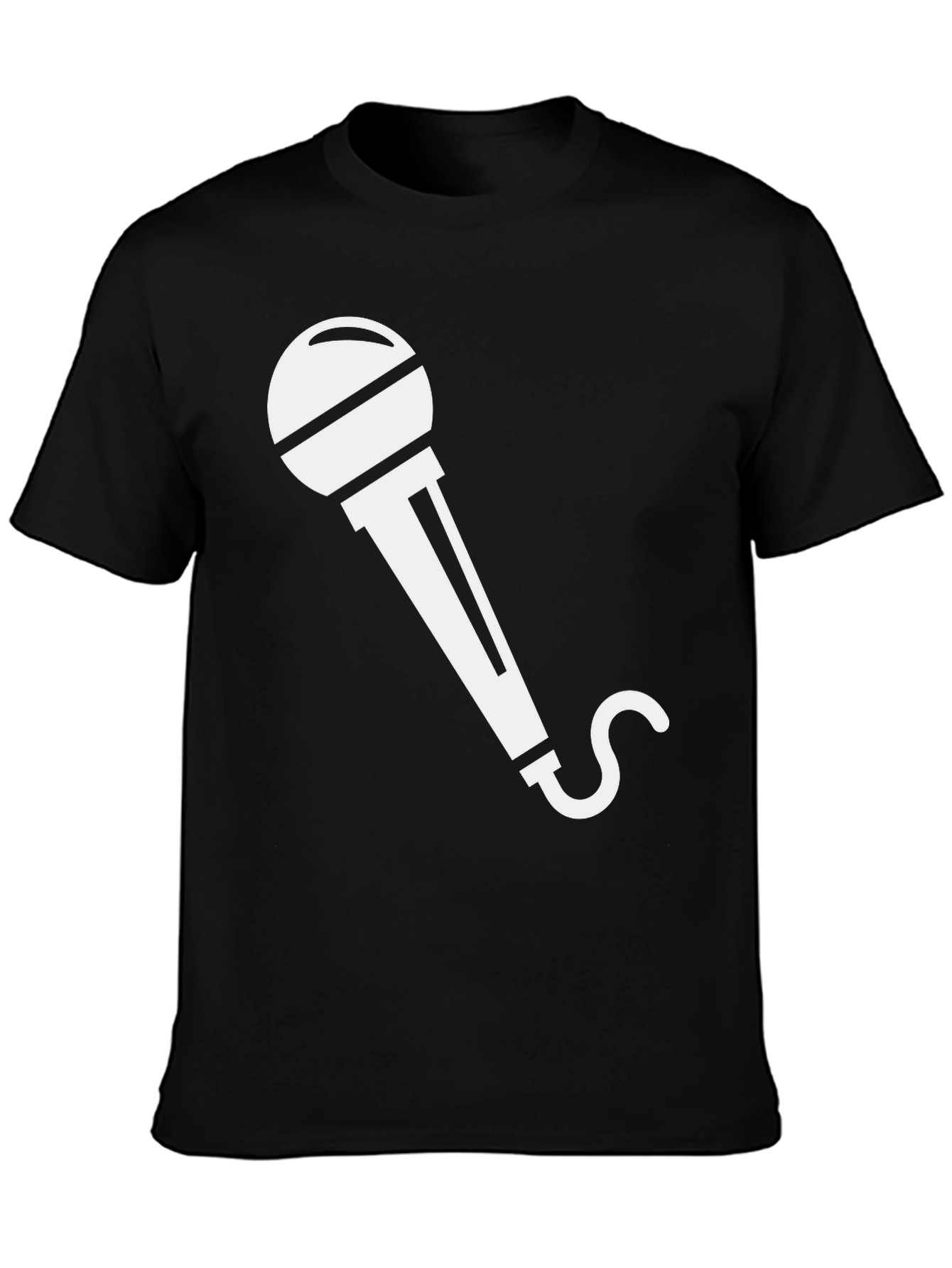 Microphone Graphic Tee - Black