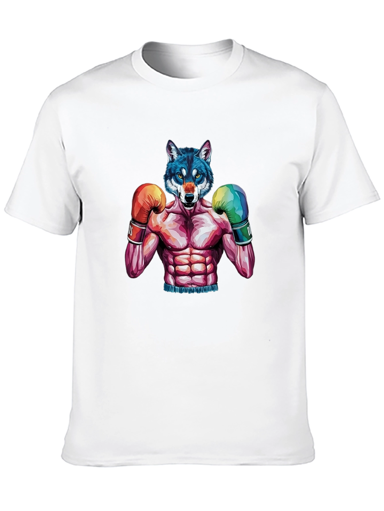 Wolf Boxer Graphic Tee - Mens Black T-Shirt
