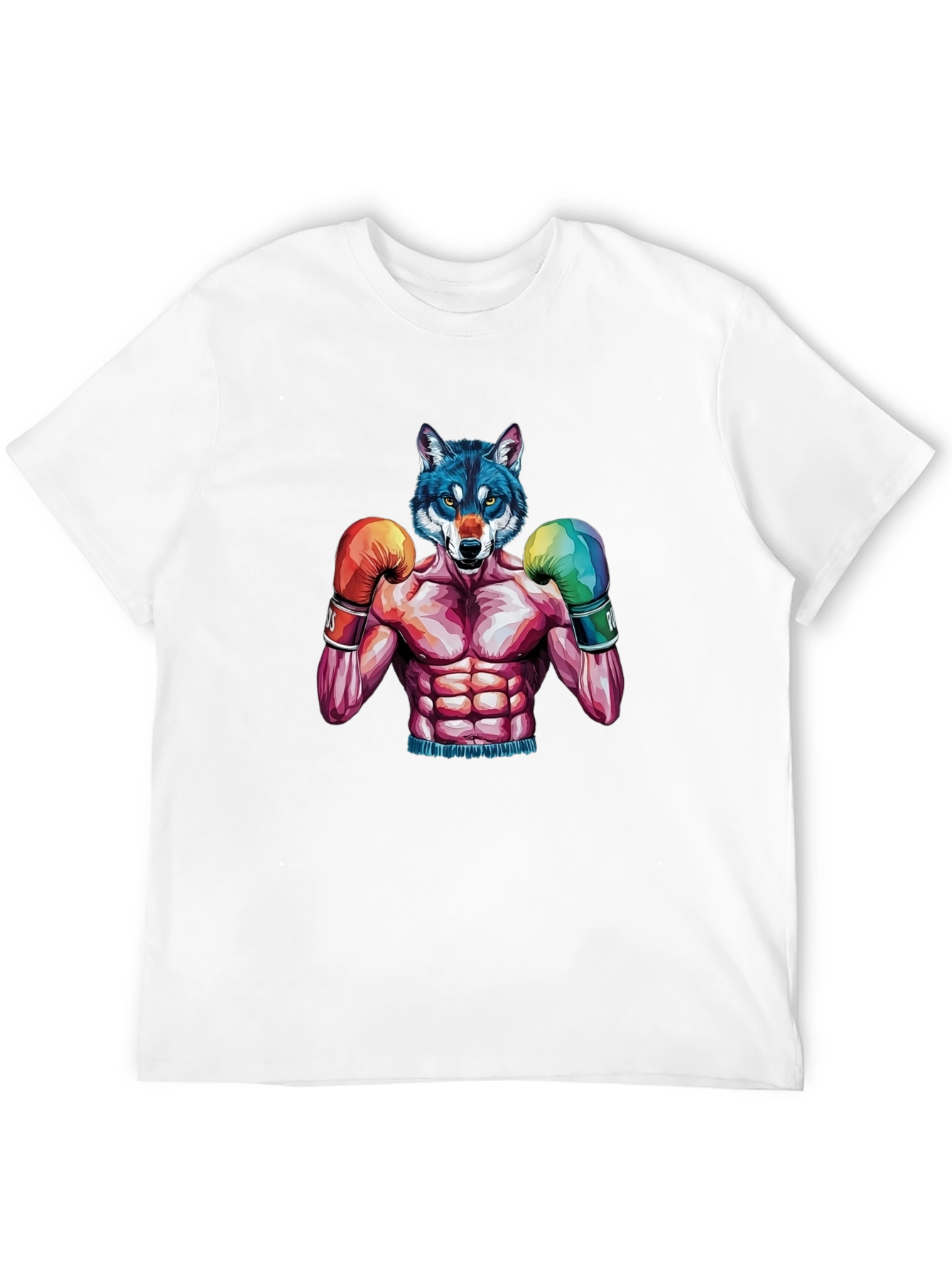Wolf Boxer Graphic Tee - Mens Black T-Shirt