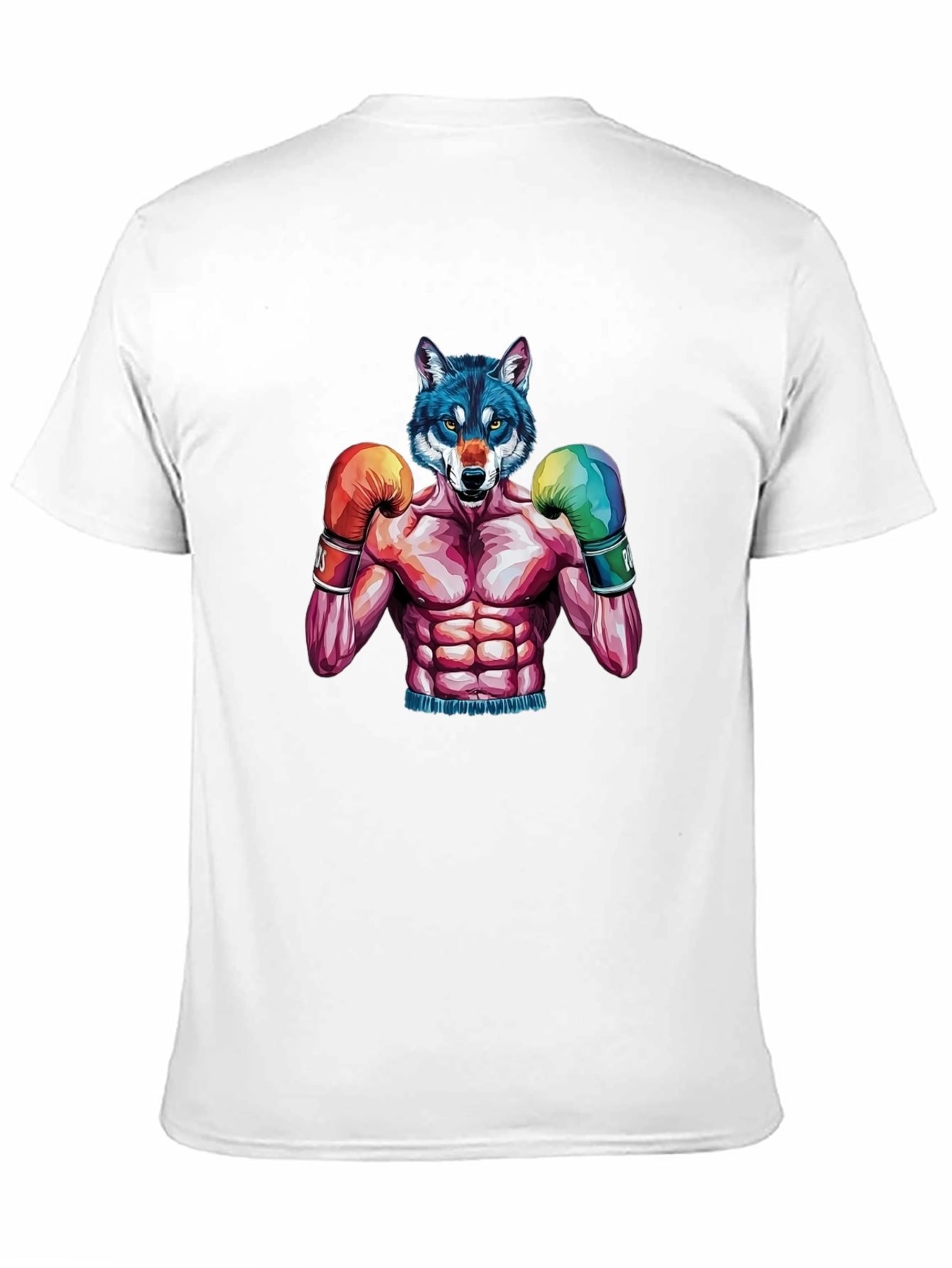 Wolf Boxer Graphic Tee - Mens Black T-Shirt