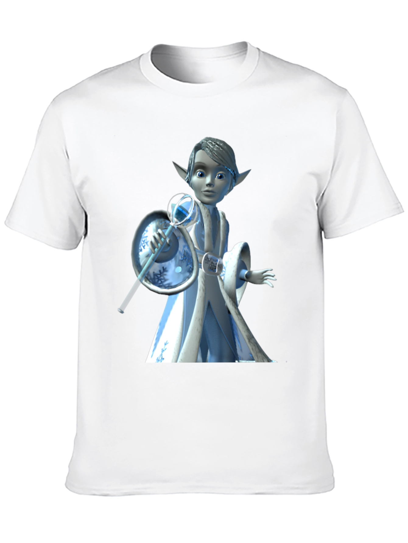 Cartoon Character Graphic Tee - Black T-Shirt