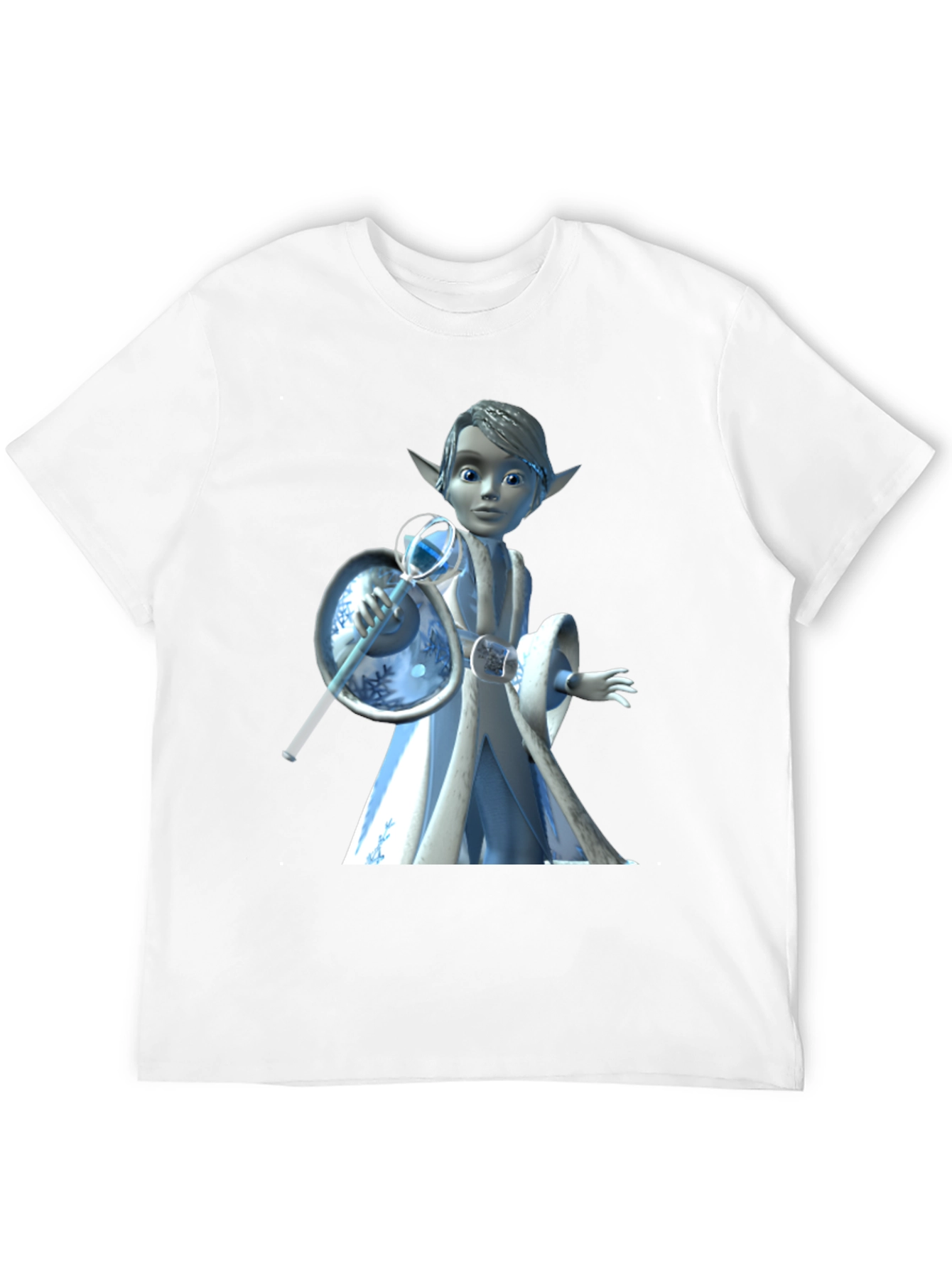 Cartoon Character Graphic Tee - Black T-Shirt