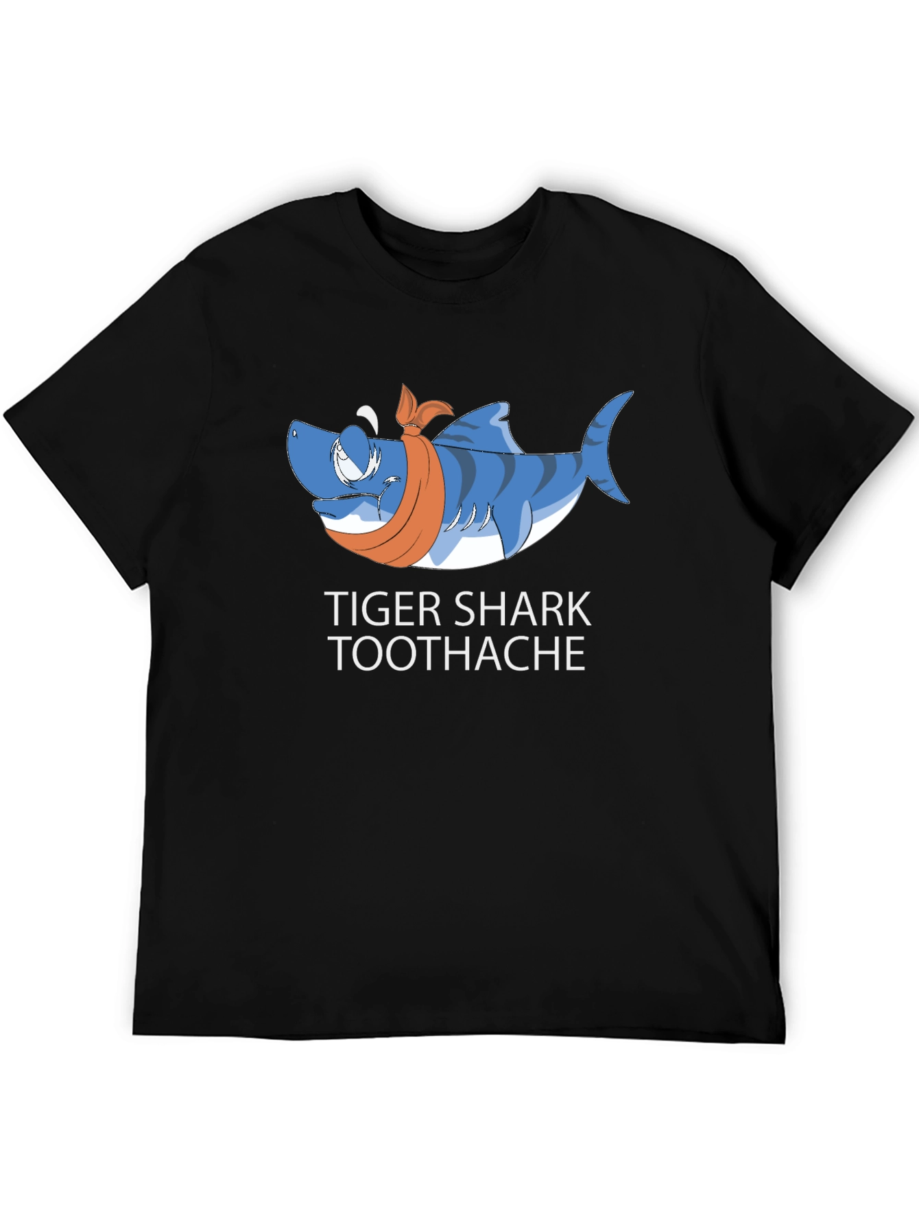 Tiger Shark Toothache Black T-Shirt