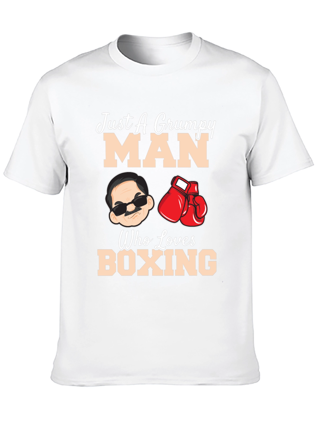 Grumpy Man Boxing Lover Graphic T-Shirt