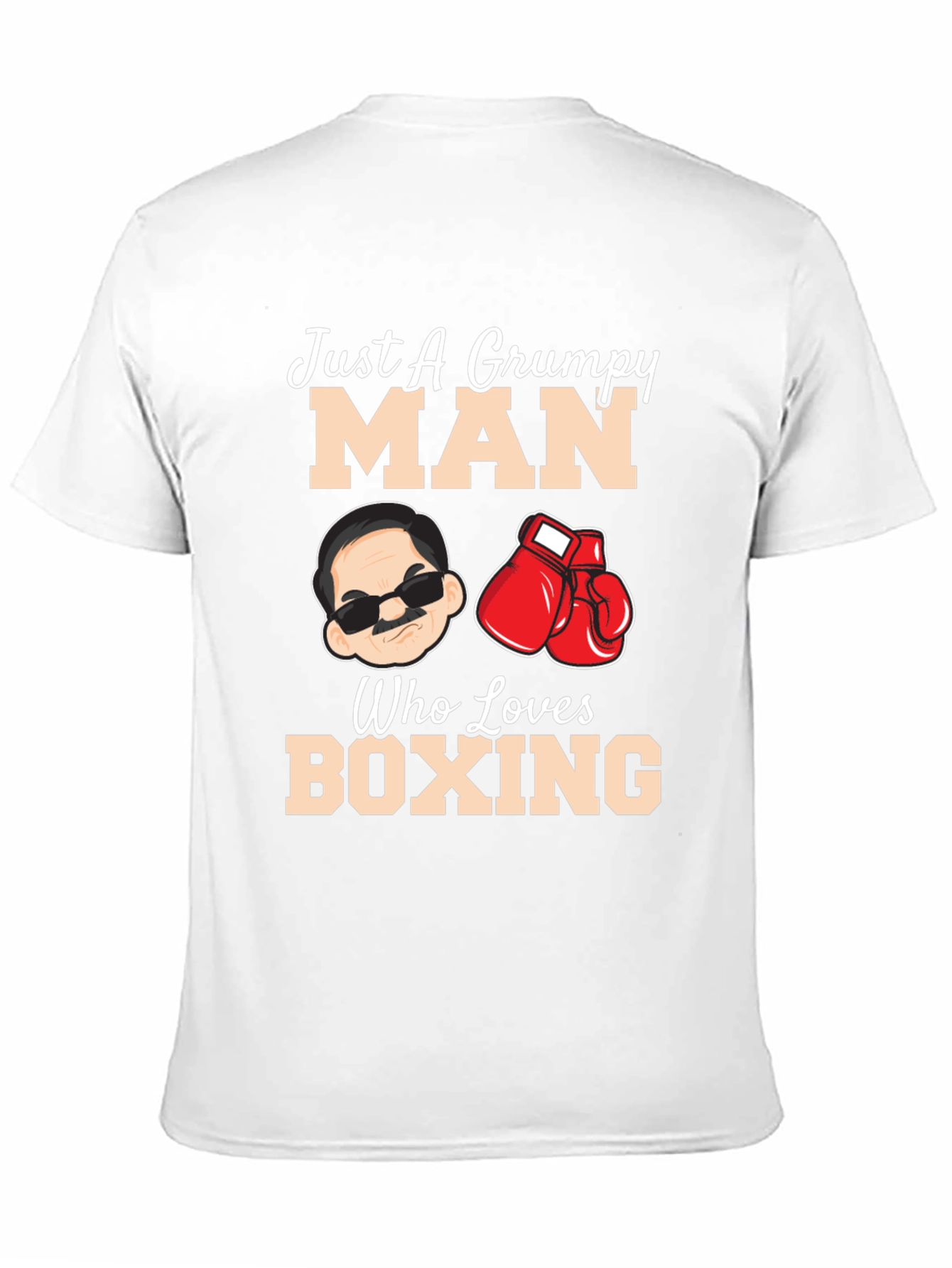 Grumpy Man Boxing Lover Graphic T-Shirt