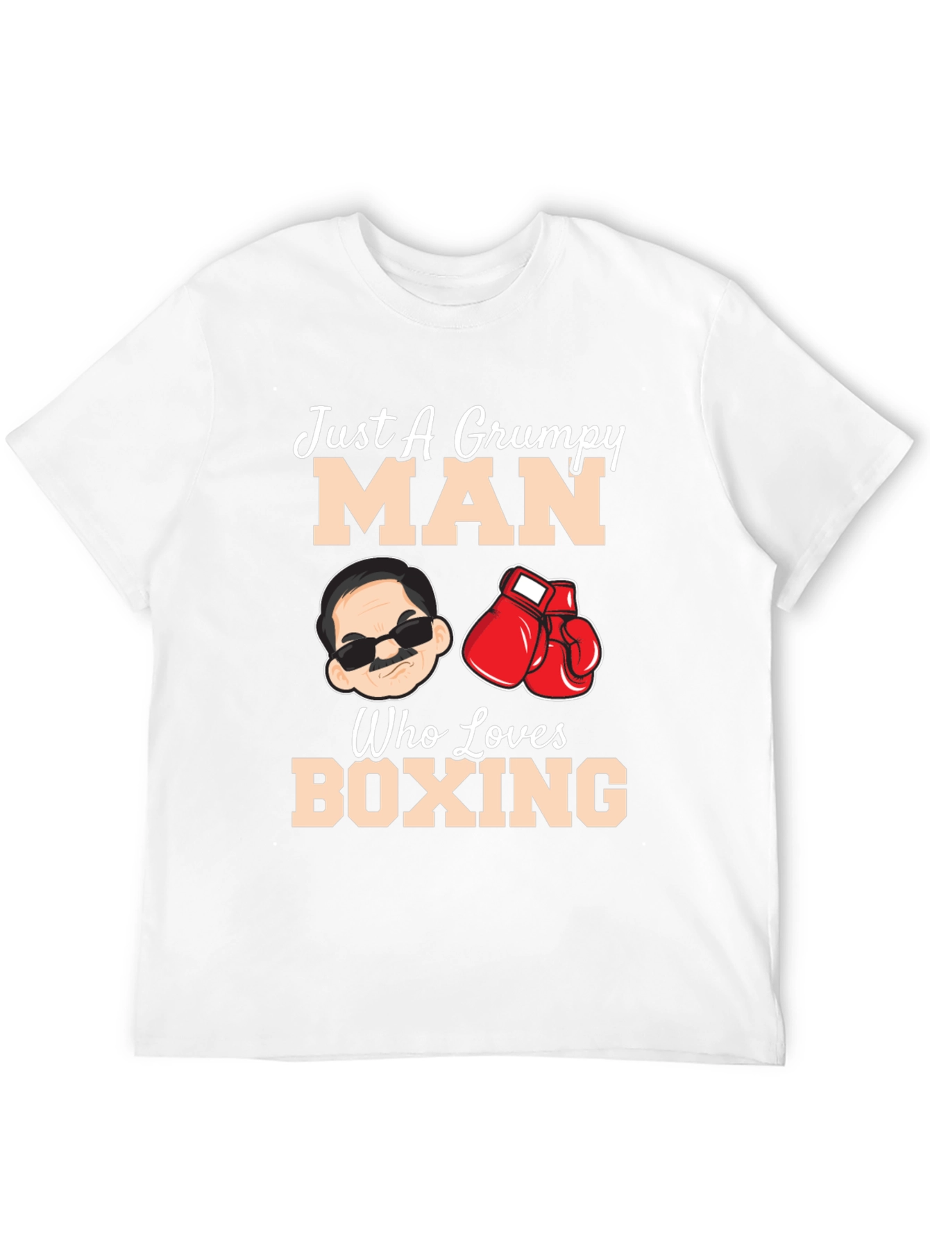 Grumpy Man Boxing Lover Graphic T-Shirt