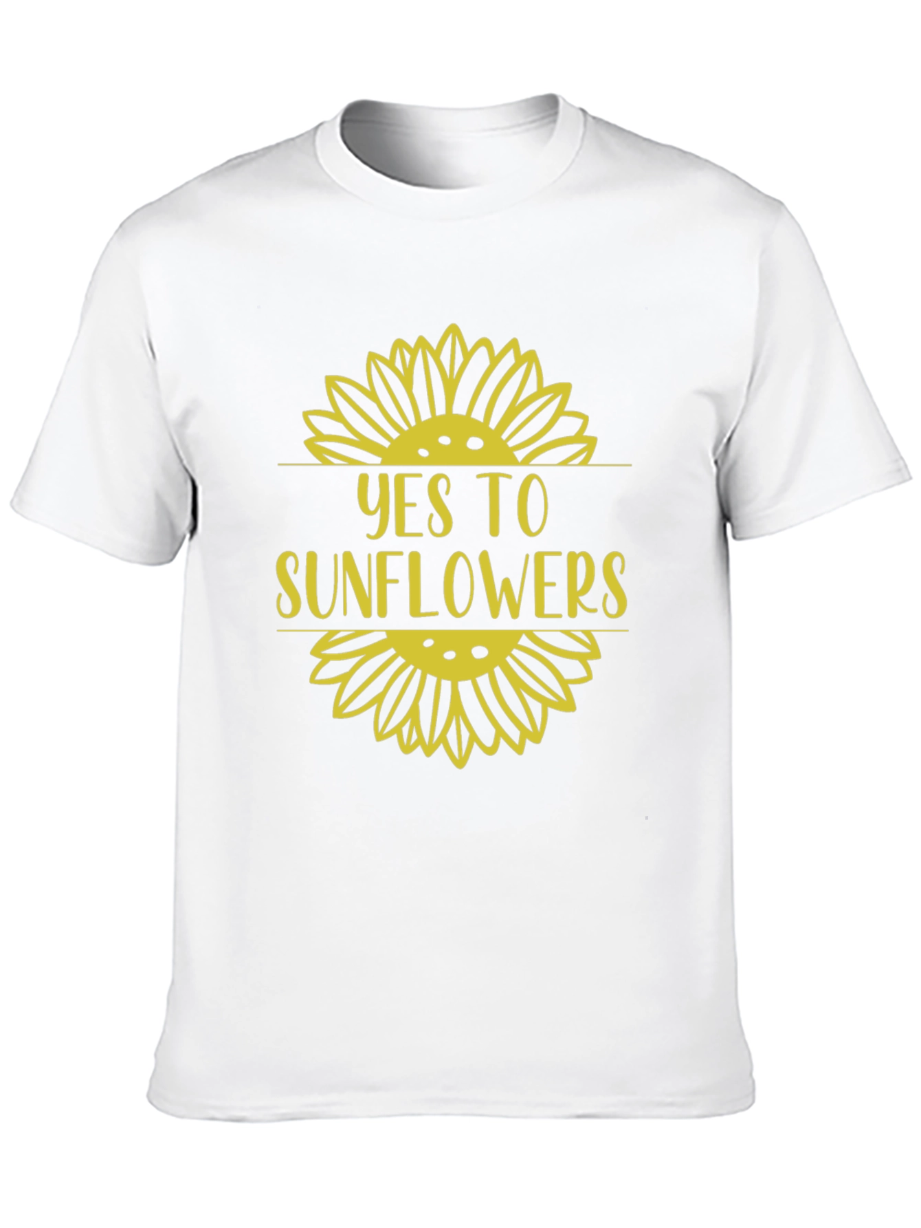 Yes to Sunflowers Graphic Tee - Black Cotton T-Shirt