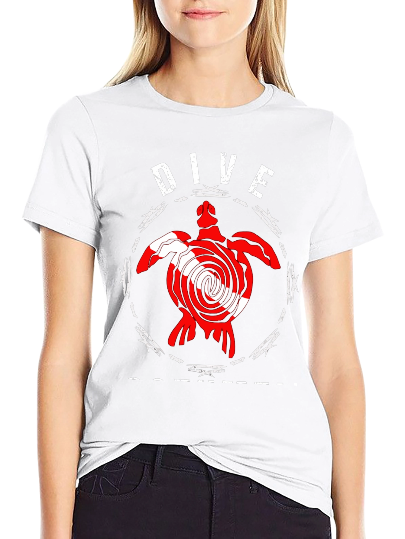 Dive Scuba Turtle Graphic T-Shirt