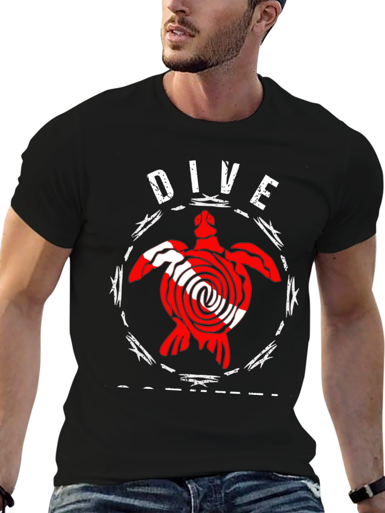 Dive Scuba Turtle Graphic T-Shirt