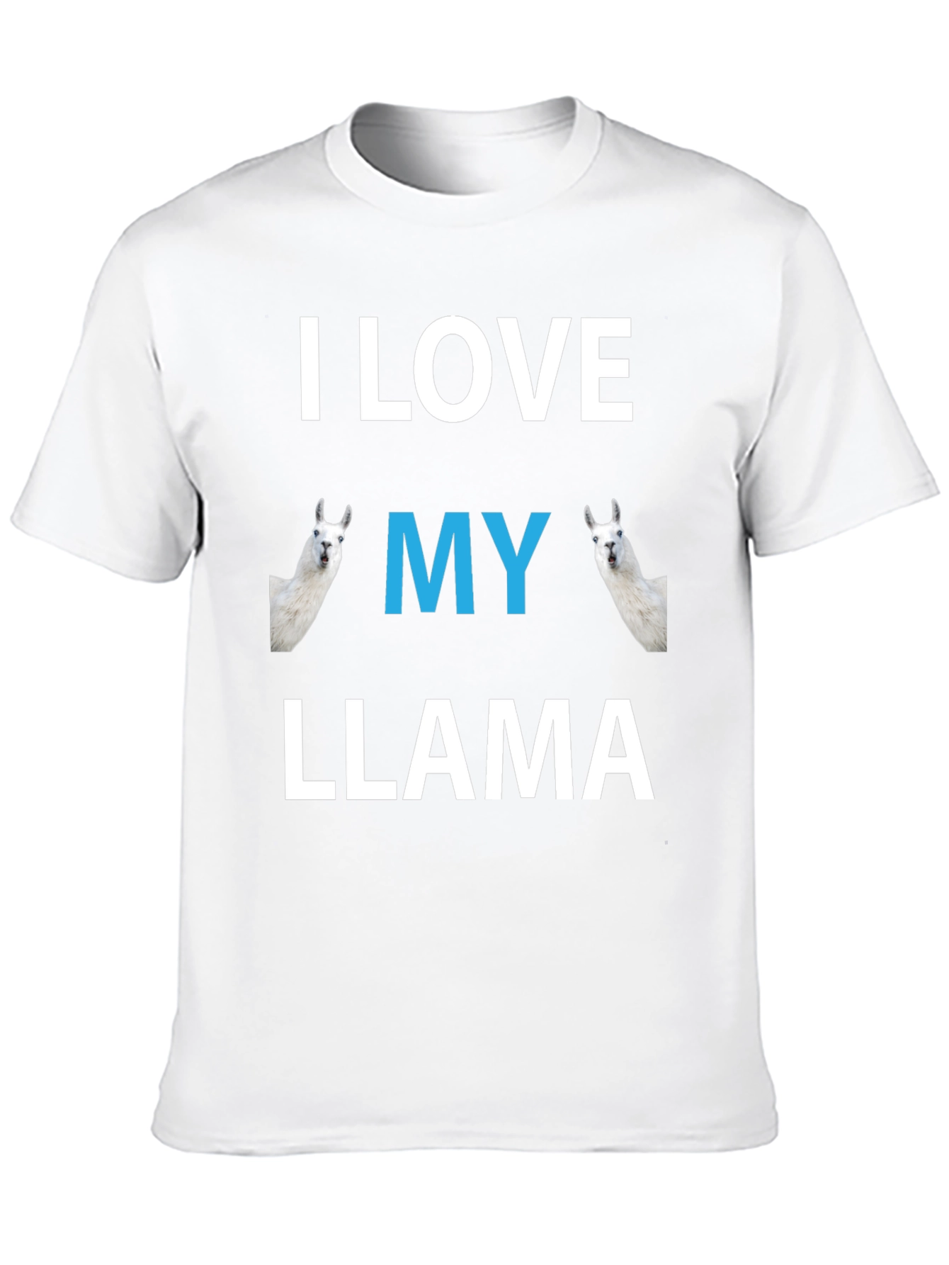 I Love My Llama Graphic T-Shirt - Novelty Tee