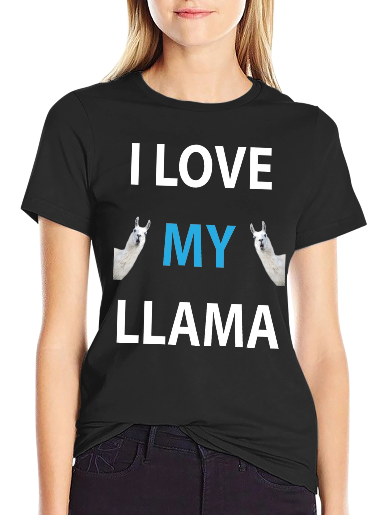 I Love My Llama Graphic T-Shirt - Novelty Tee