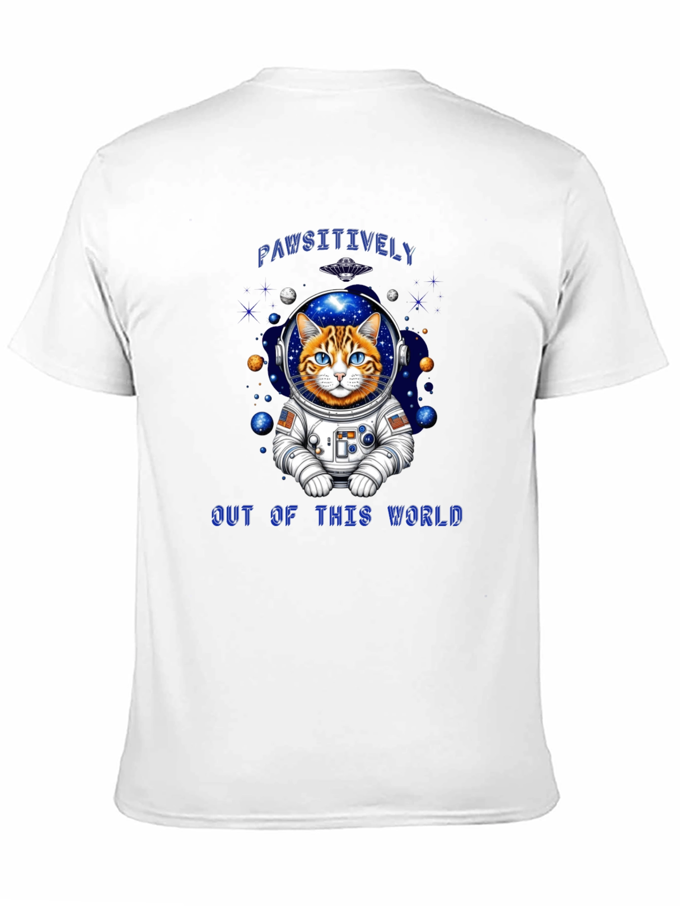 Pawsitively Out of This World Cat Astronaut T-Shirt