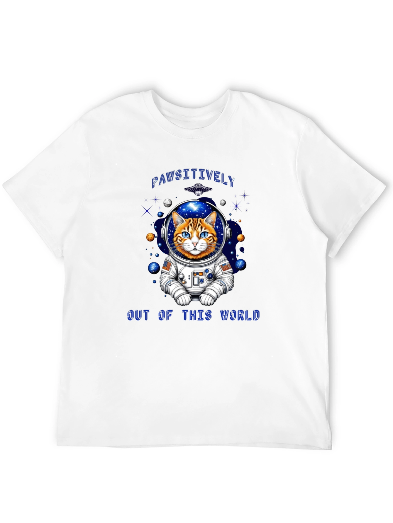 Pawsitively Out of This World Cat Astronaut T-Shirt