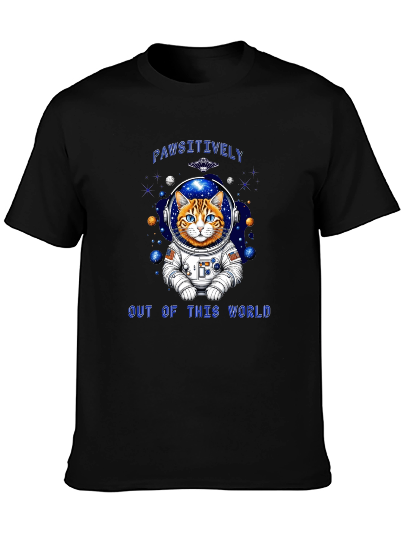 Pawsitively Out of This World Cat Astronaut T-Shirt