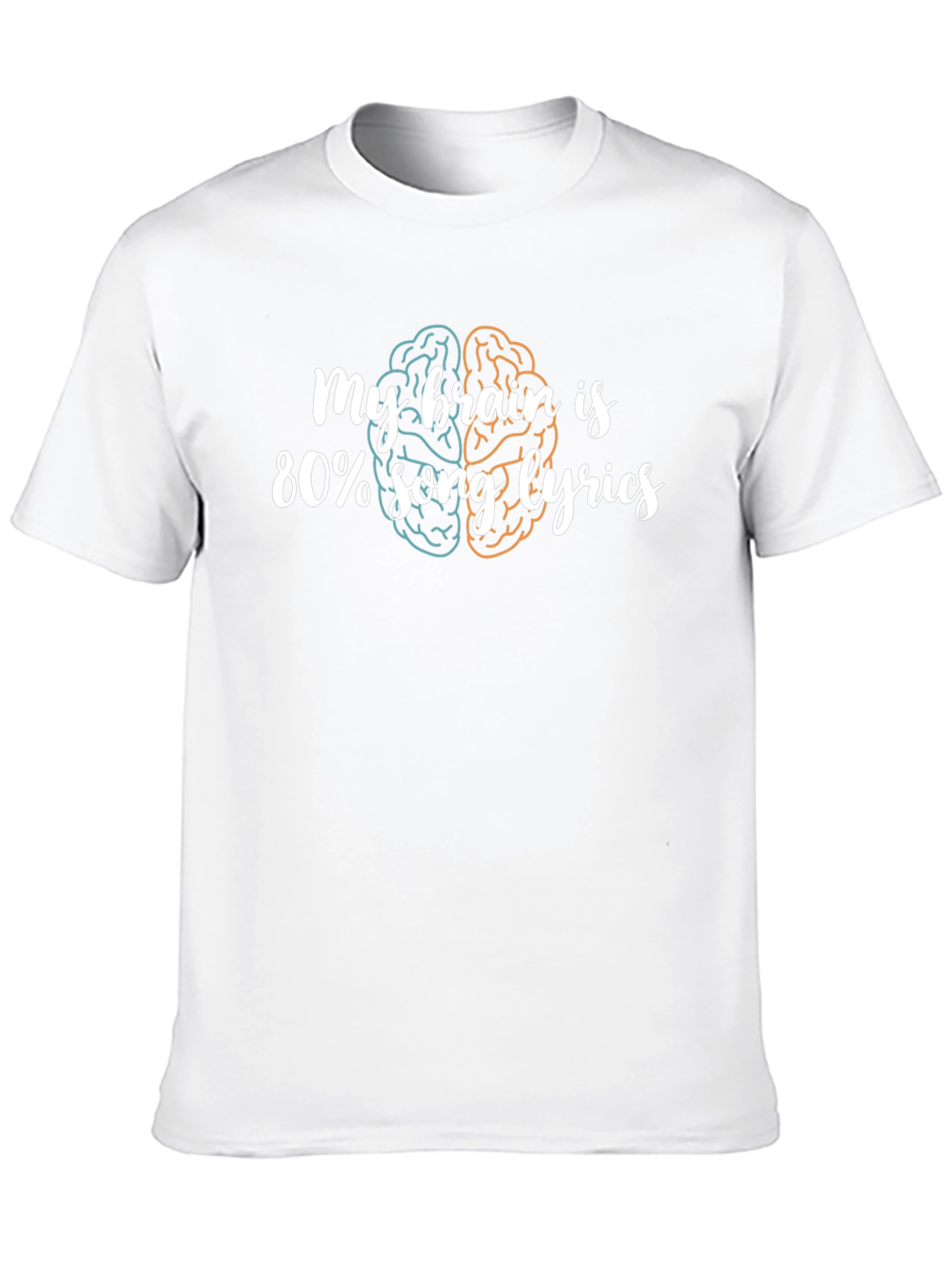 My Brain is 80% Song Lyrics Graphic Tee