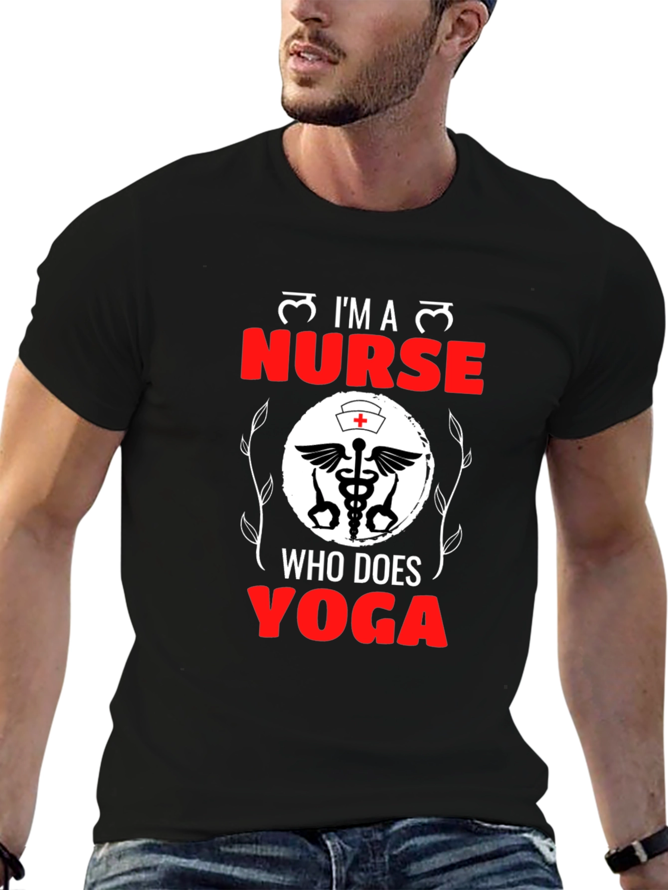 Im a Nurse Who Does Yoga Black T-Shirt