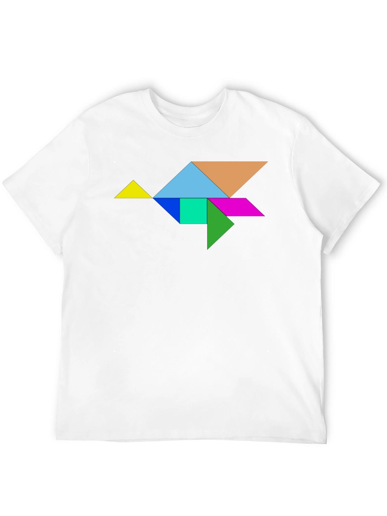 Tangram Bird Graphic Tee - Unique Design