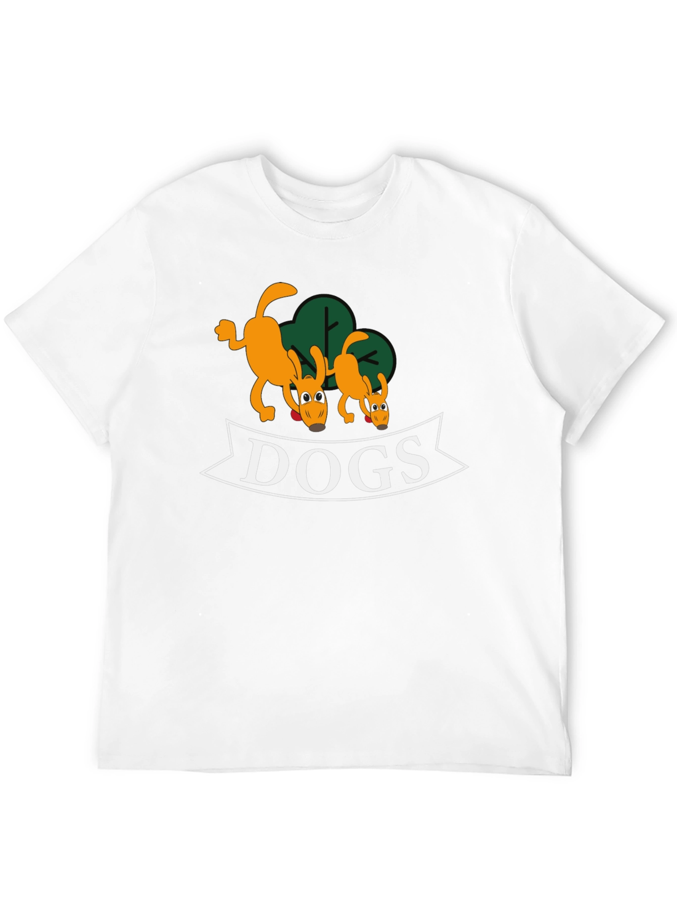 Cartoon Dog Graphic Black T-Shirt