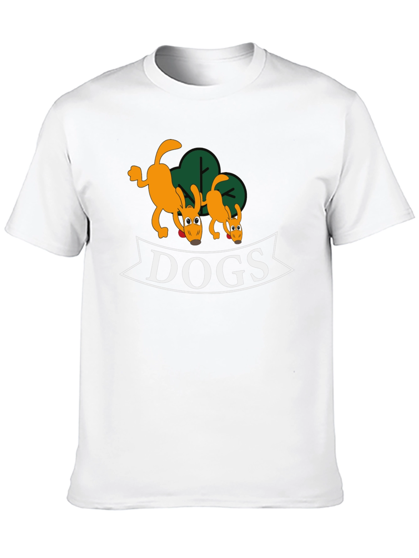Cartoon Dog Graphic Black T-Shirt