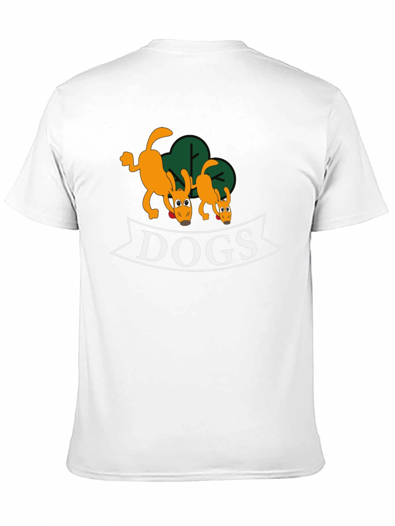 Cartoon Dog Graphic Black T-Shirt