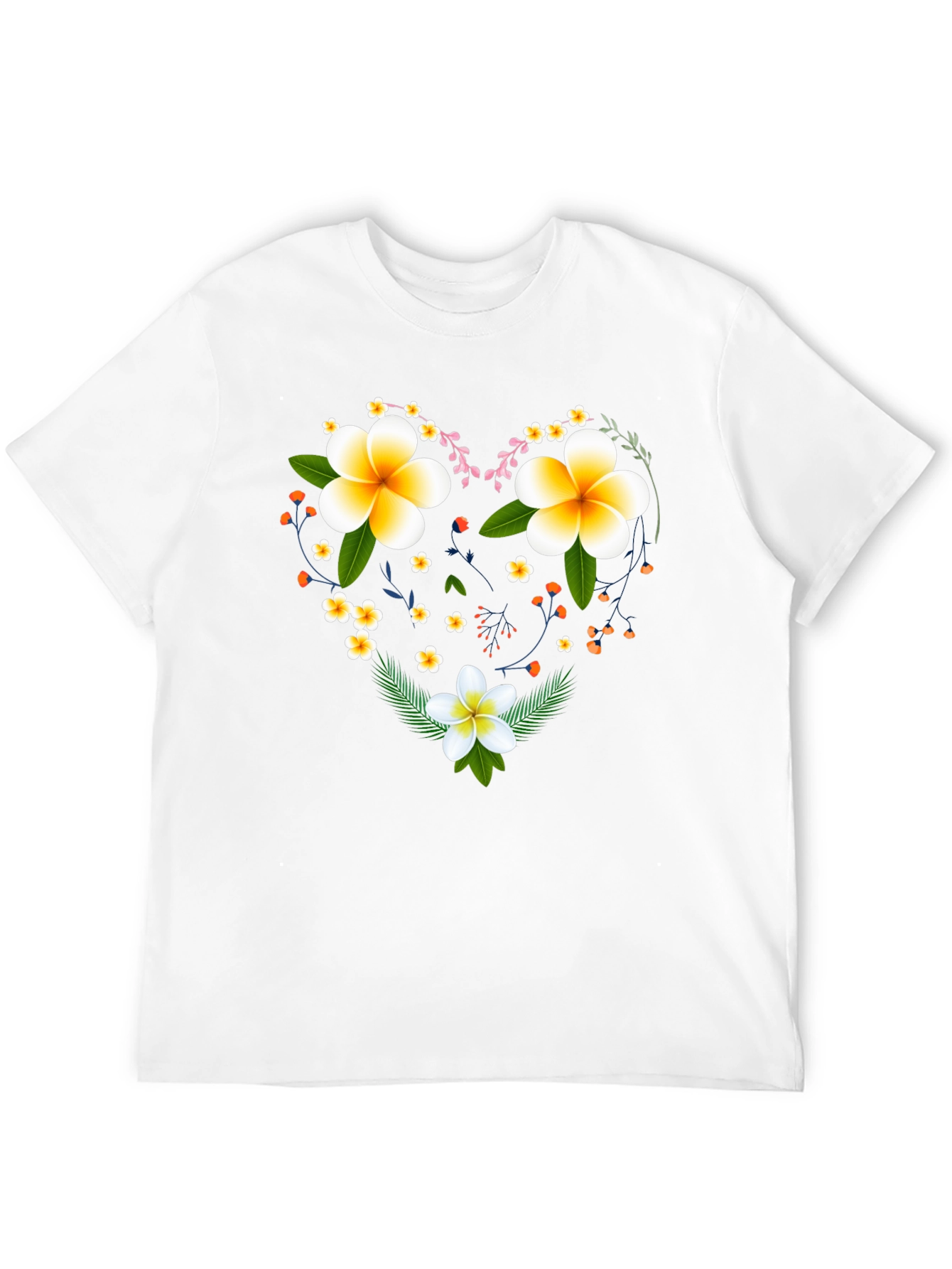 Floral Heart Graphic Tee - Black