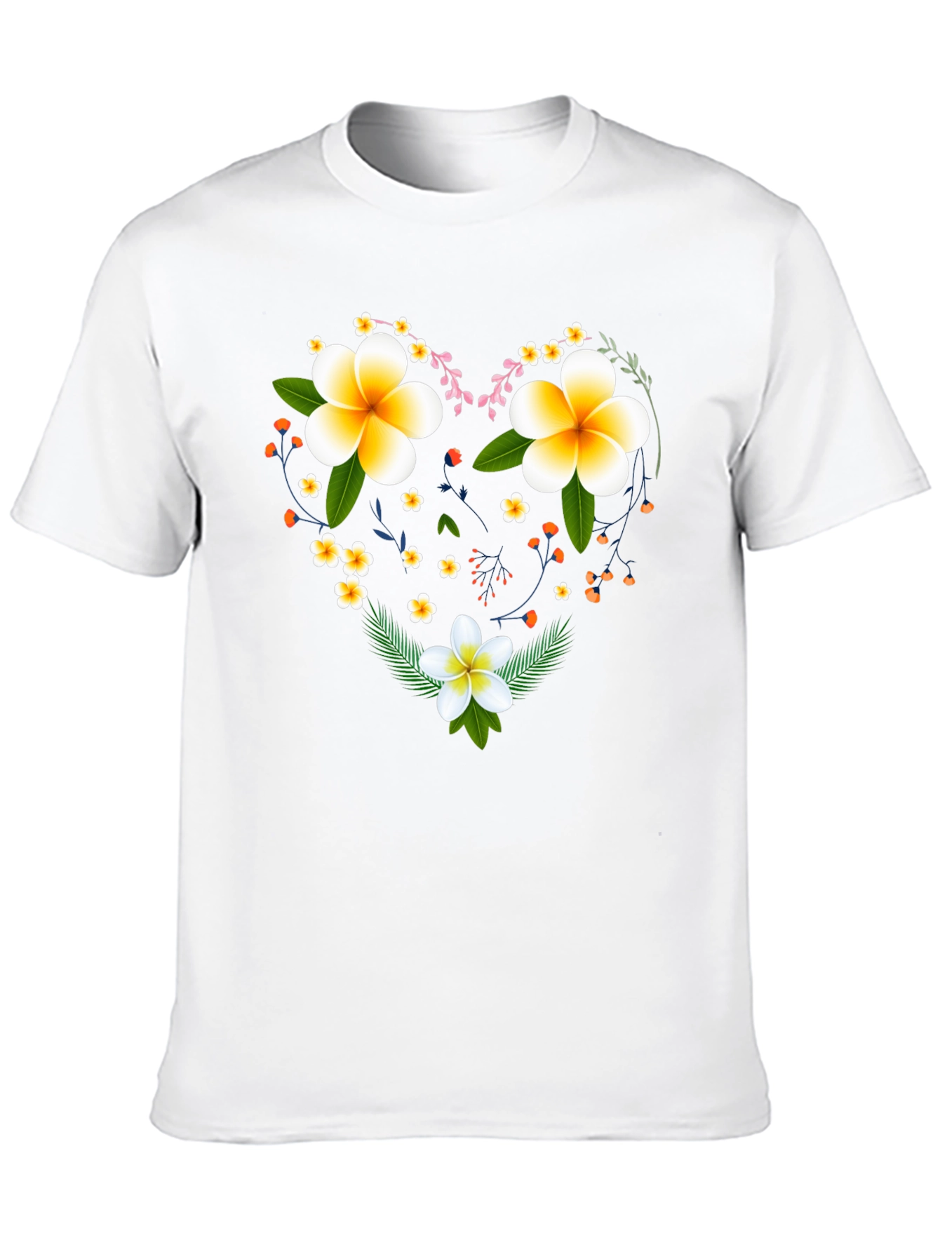 Floral Heart Graphic Tee - Black