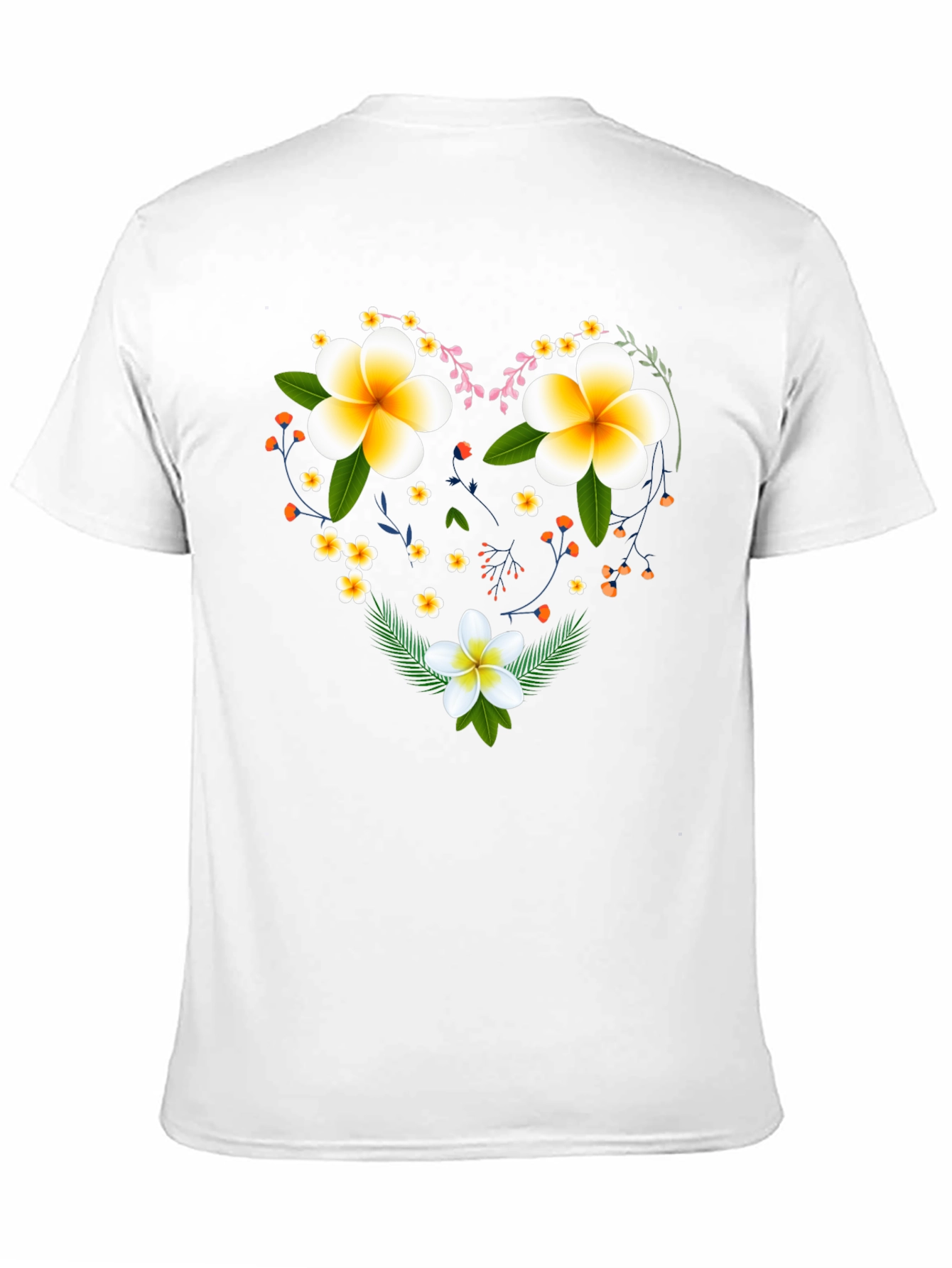 Floral Heart Graphic Tee - Black