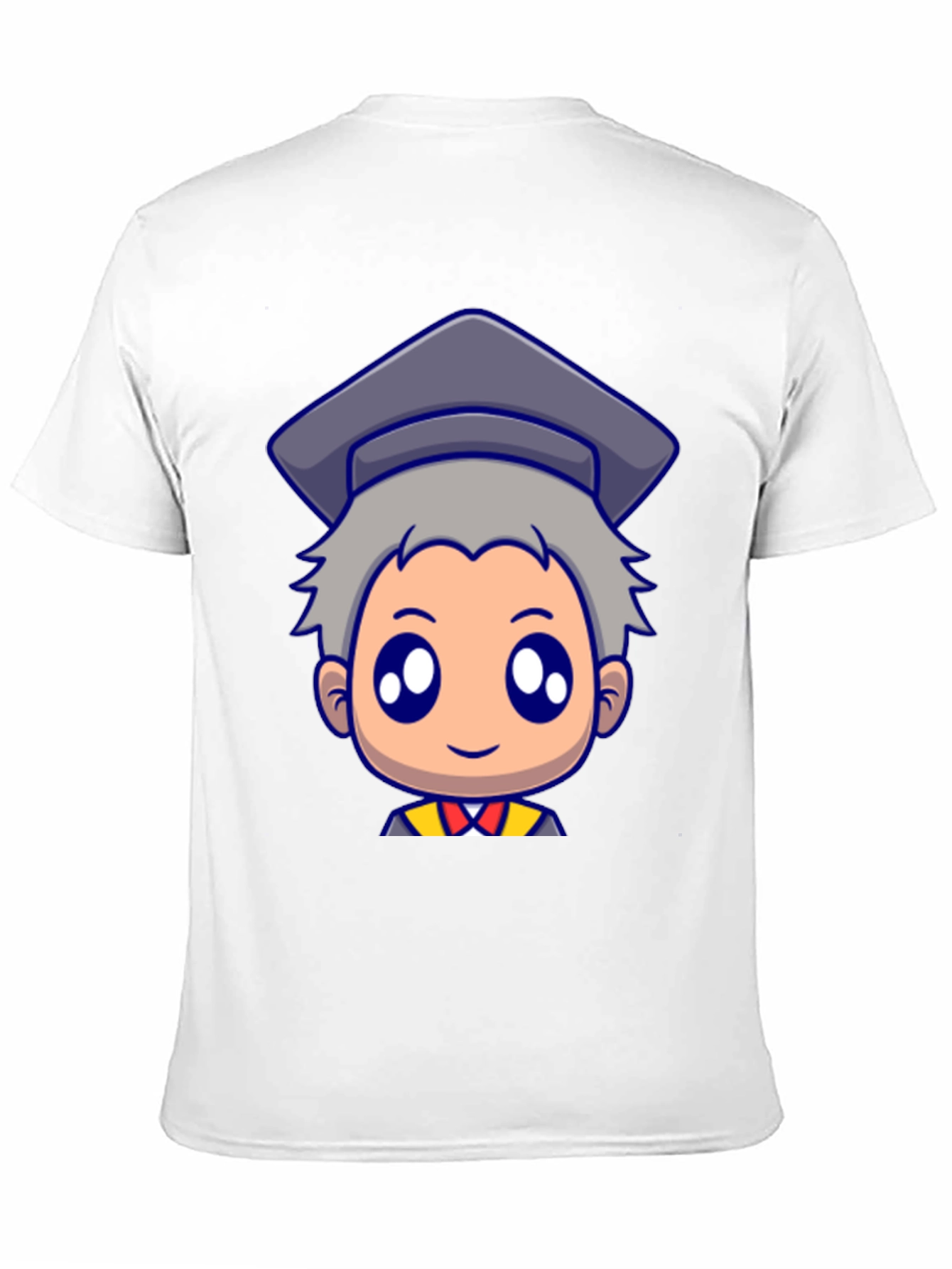 Graduation Cartoon Graphic Black T-Shirt