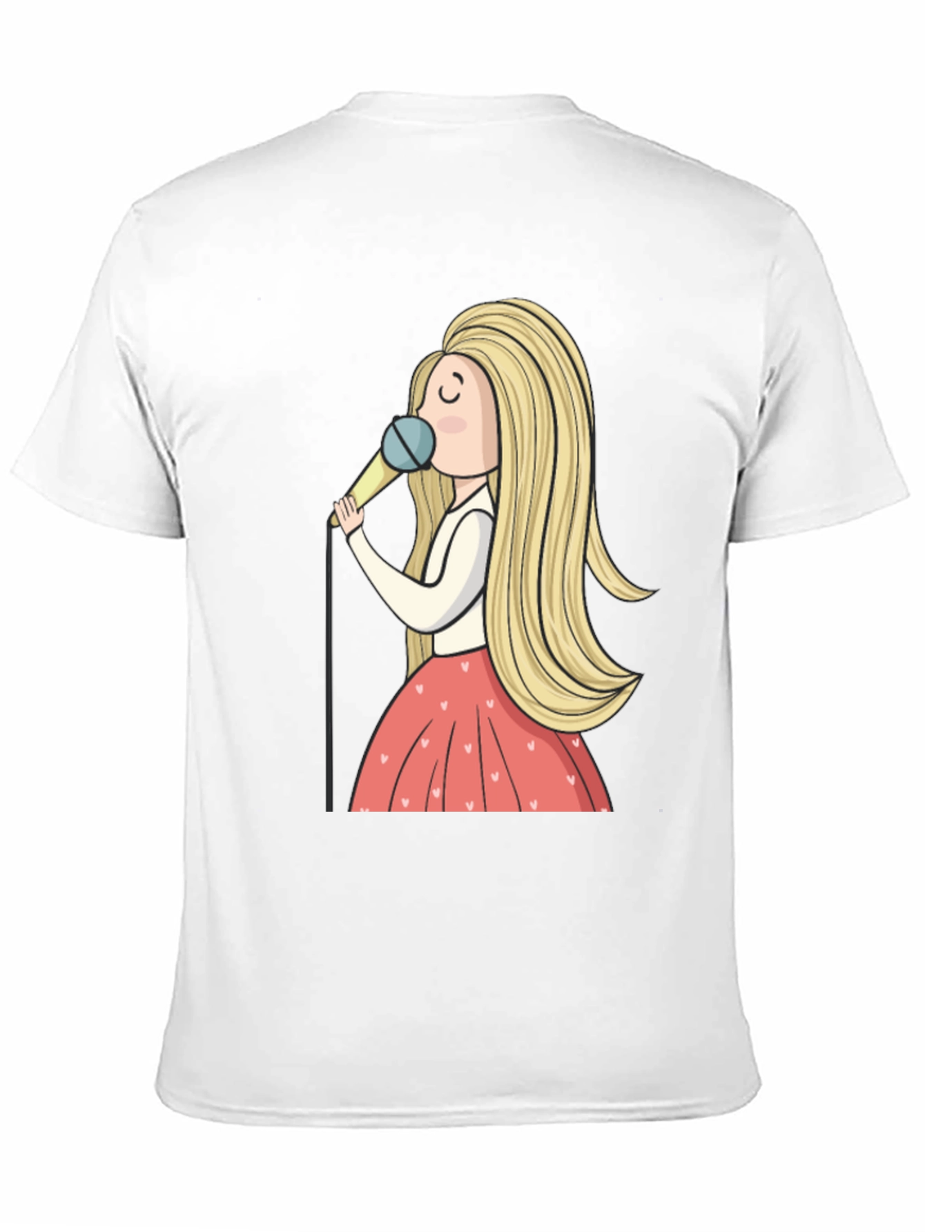 Singing Girl Graphic Tee - Black Unisex T-Shirt